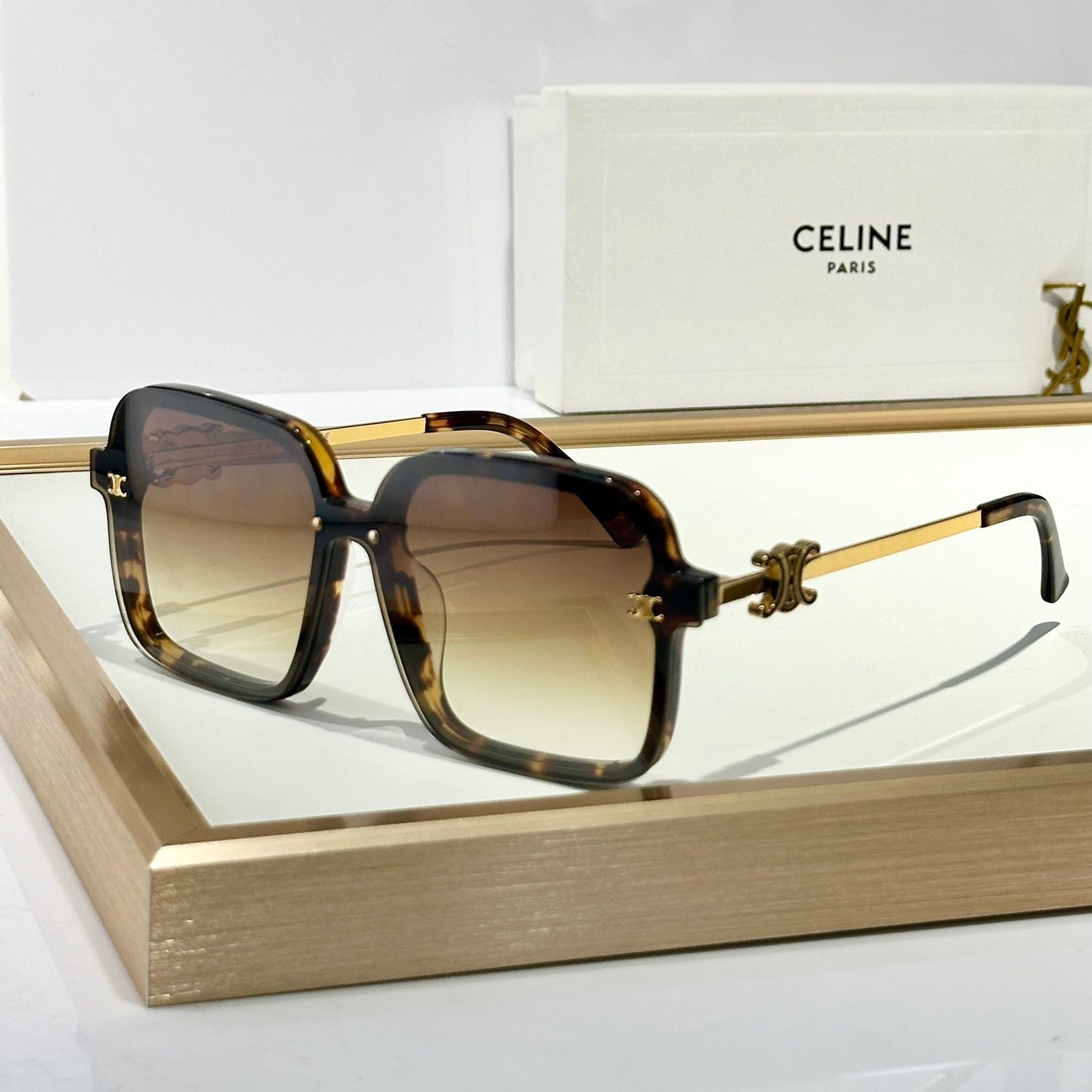 Celine TRIOMPHE SUNGLASSES CL40247U IN METAL