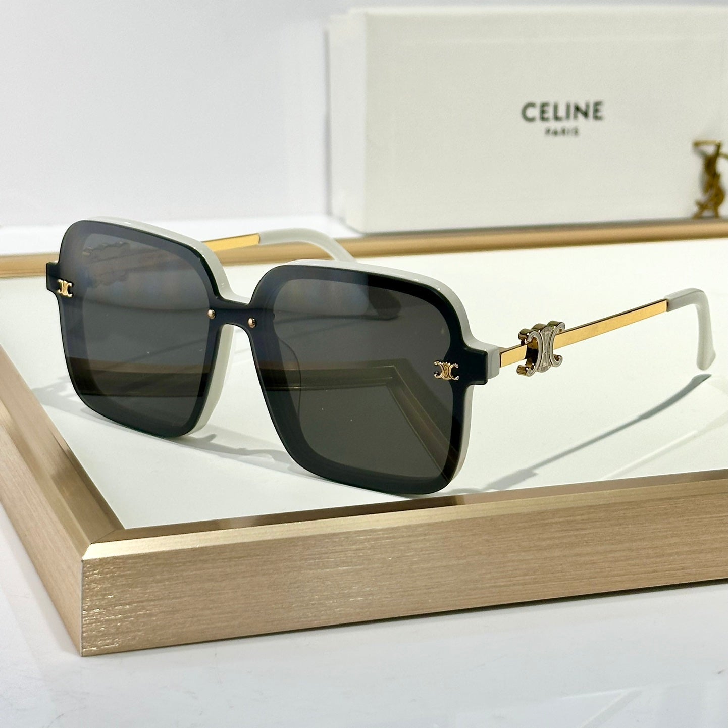 Celine TRIOMPHE SUNGLASSES CL40247U IN METAL