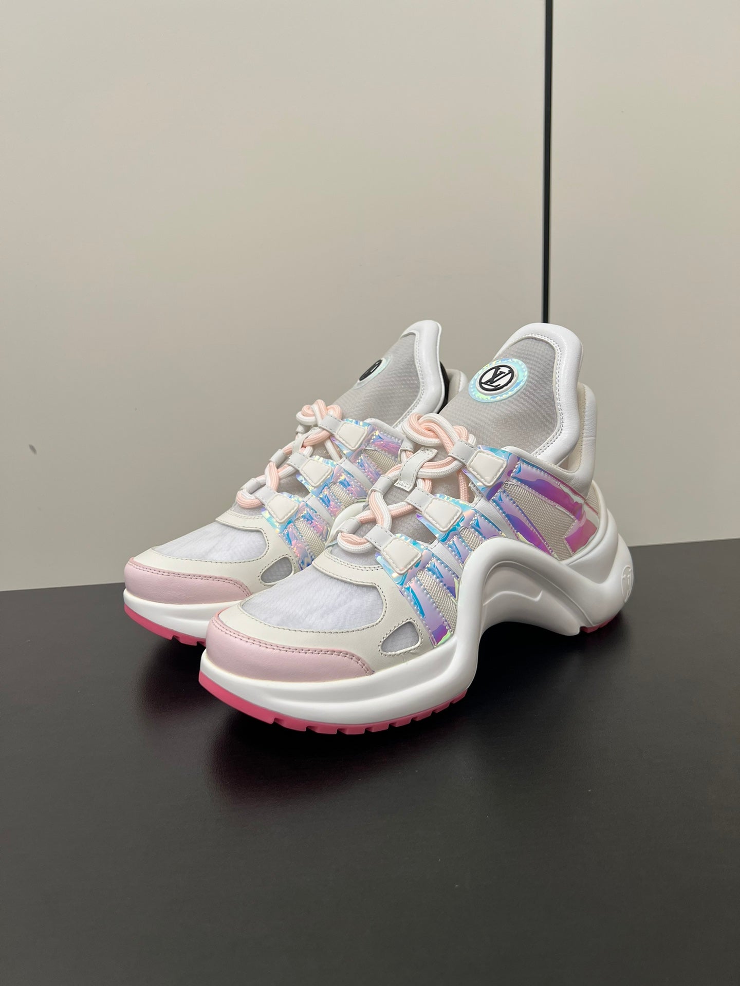 Louis Vuitton Archlight Sneaker 50mm White Mix Pink Fabric