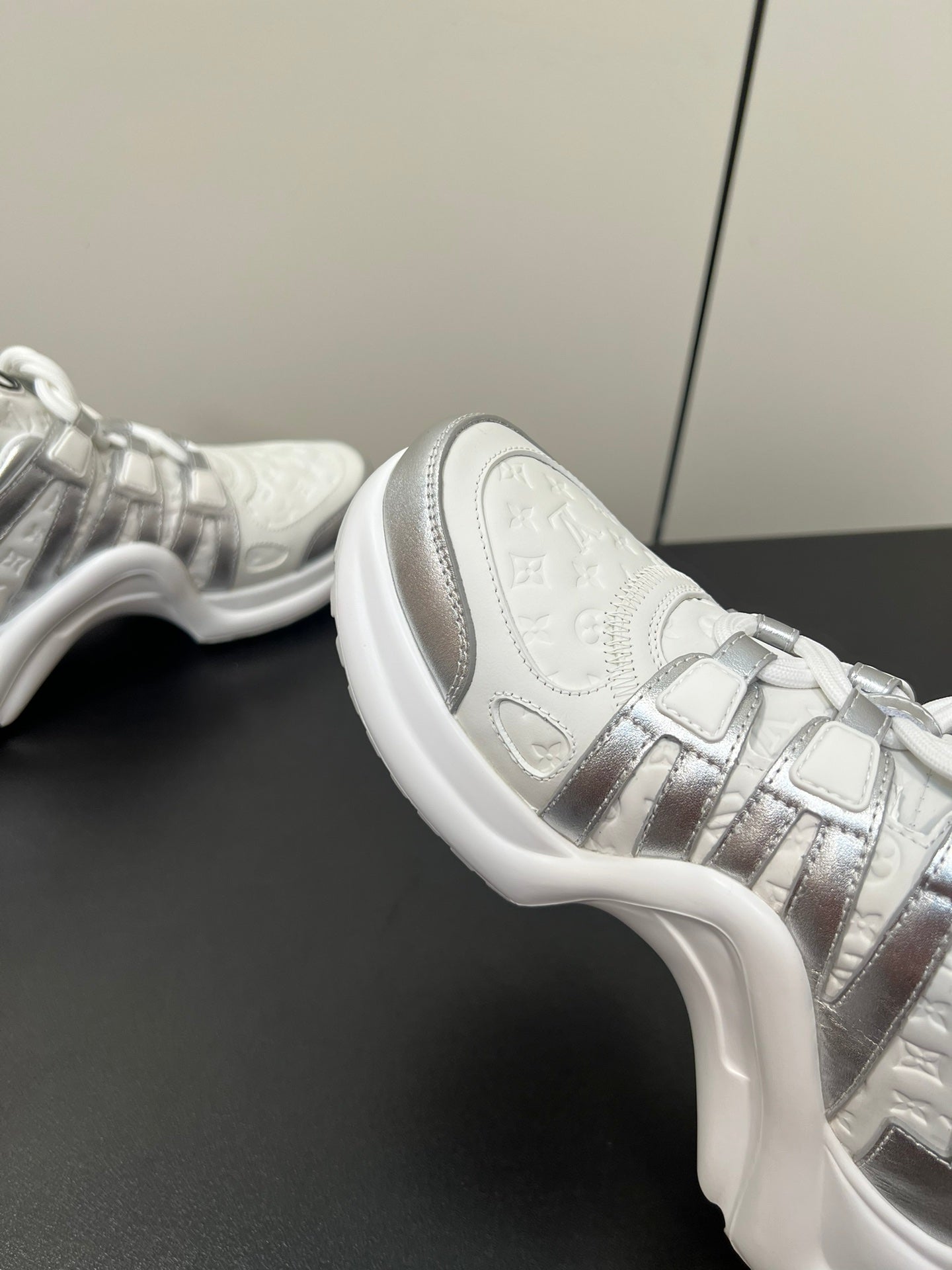 Louis Vuitton Archlight Sneaker 50mm White Mix Silver Monogram Cowhide