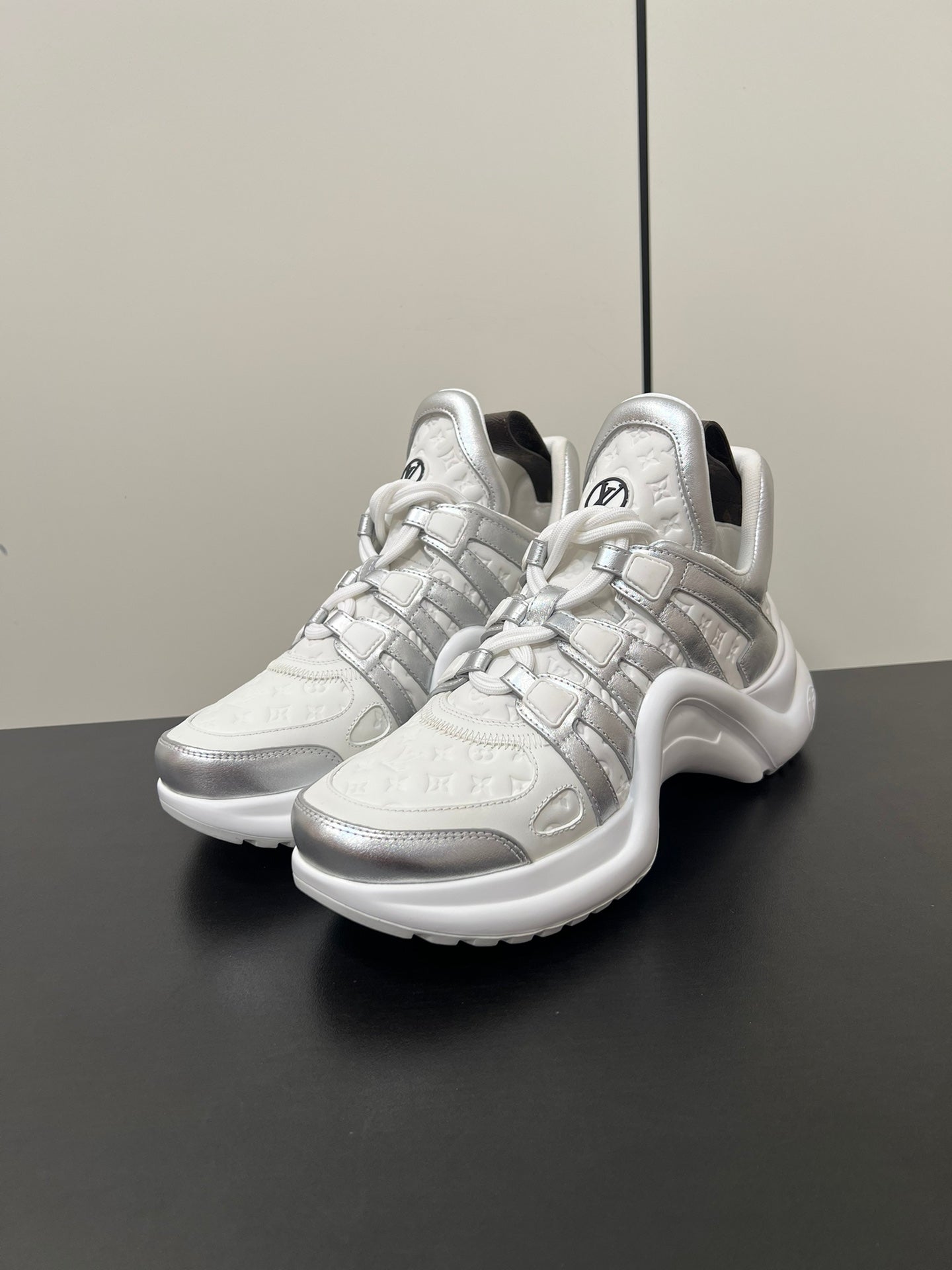Louis Vuitton Archlight Sneaker 50mm White Mix Silver Monogram Cowhide
