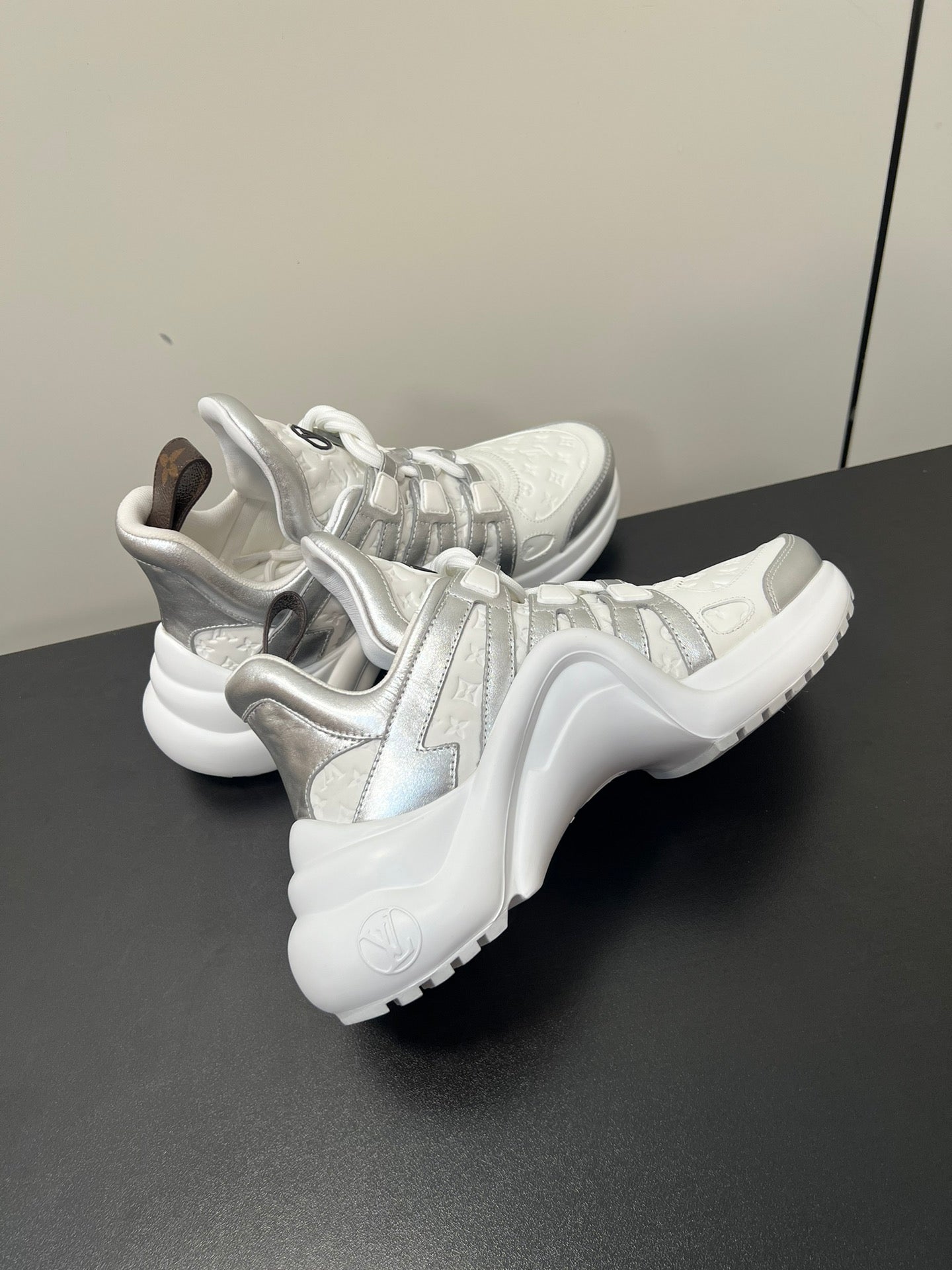 Louis Vuitton Archlight Sneaker 50mm White Mix Silver Monogram Cowhide