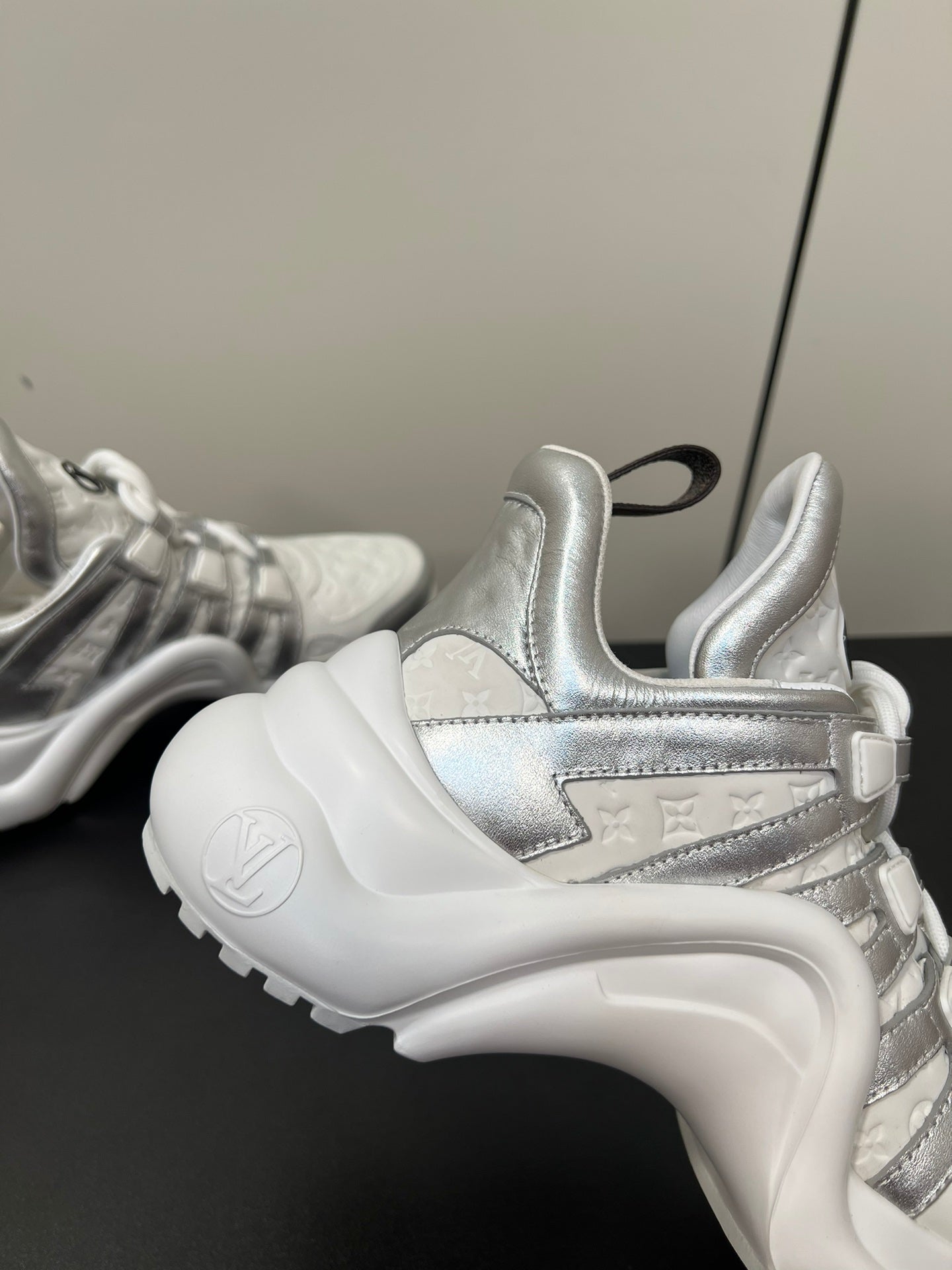 Louis Vuitton Archlight Sneaker 50mm White Mix Silver Monogram Cowhide
