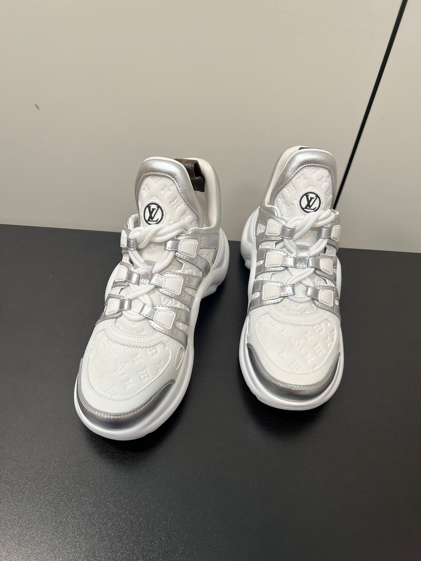 Louis Vuitton Archlight Sneaker 50mm White Mix Silver Monogram Cowhide