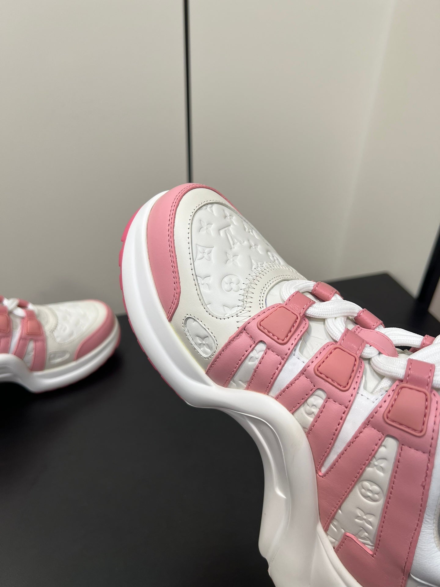 Louis Vuitton Archlight Sneaker 50mm White Mix Pink Monogram Cowhide