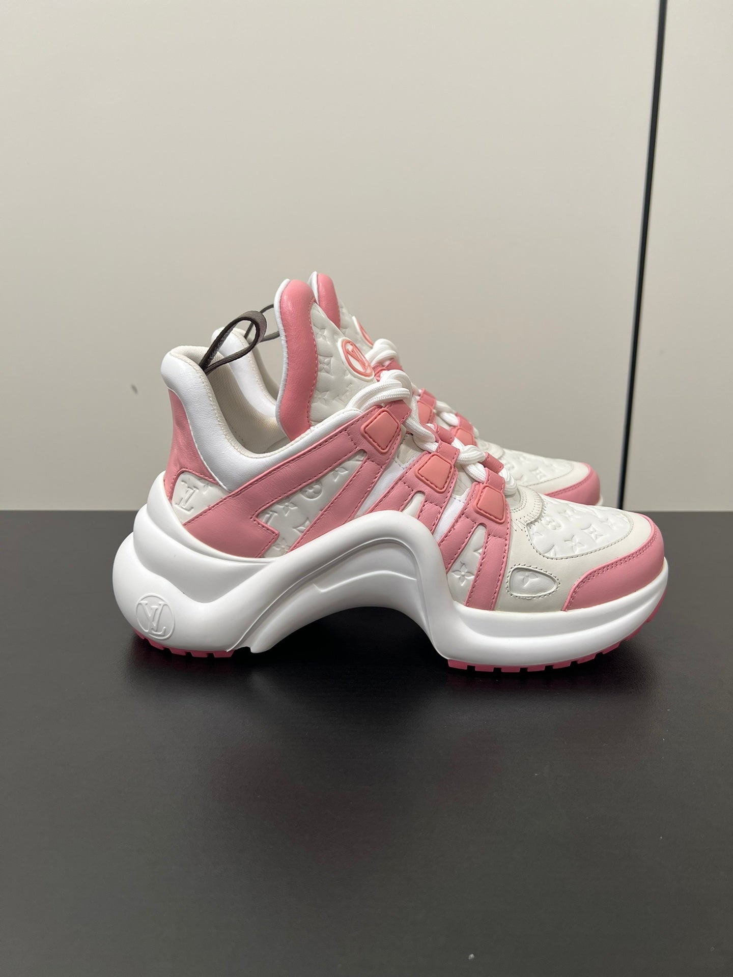 Louis Vuitton Archlight Sneaker 50mm White Mix Pink Monogram Cowhide