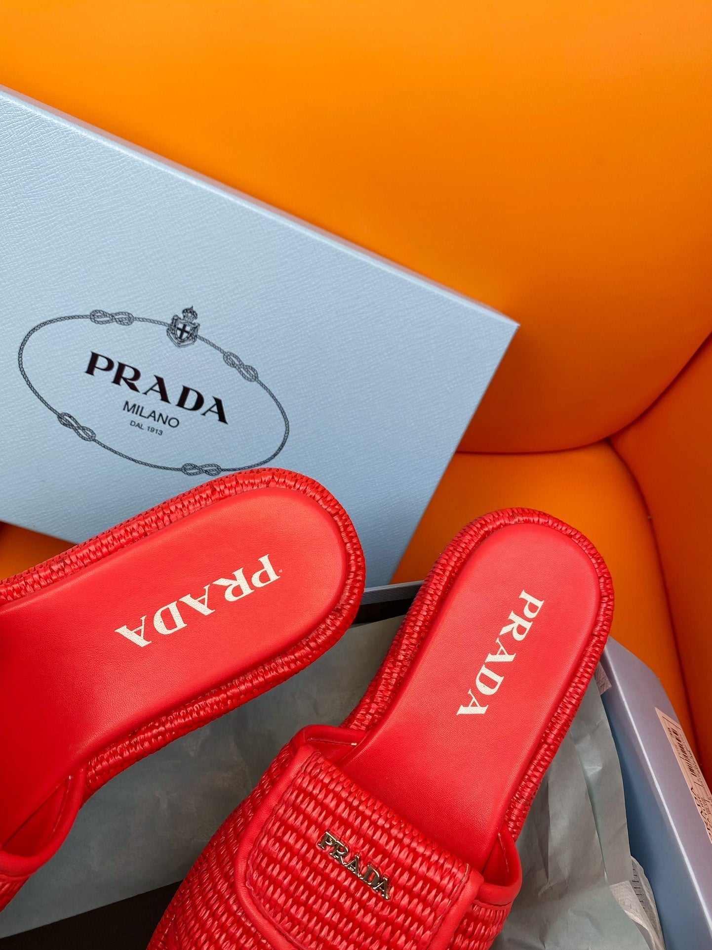 PRADA Crochet Mule 20 Red