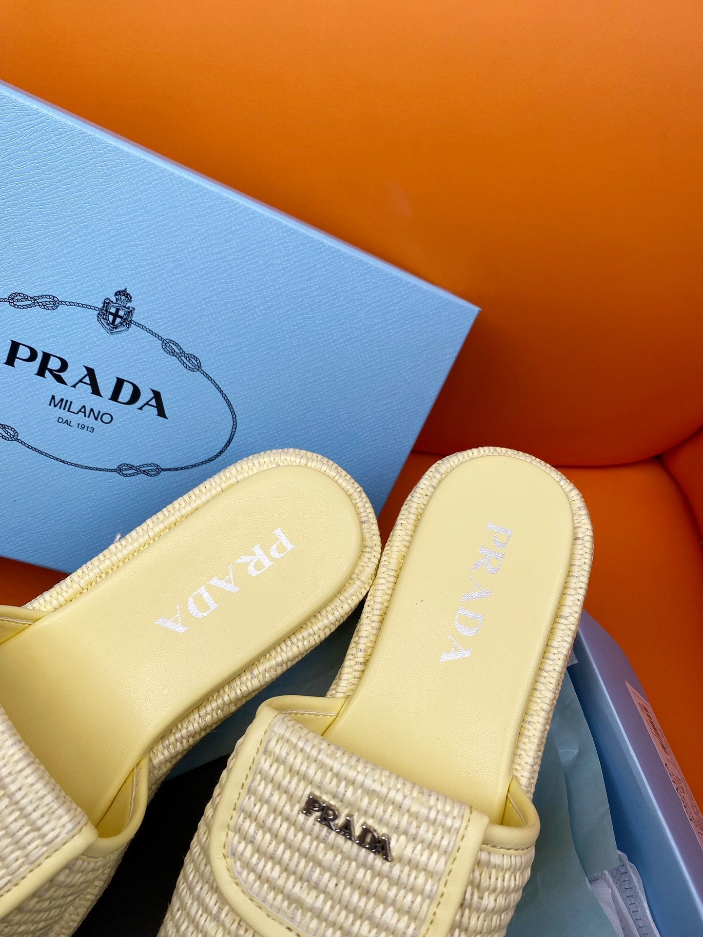 PRADA Crochet Mule 20 Vanilla