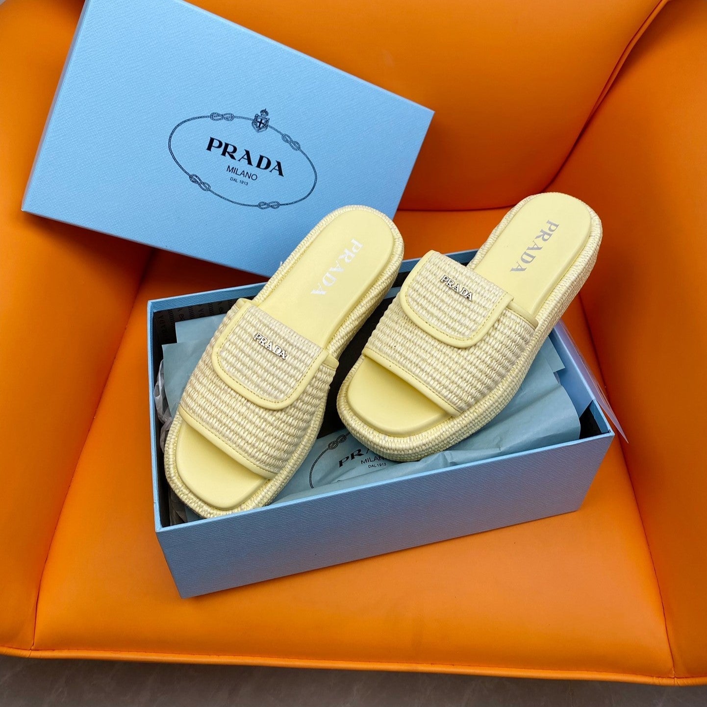 PRADA Crochet Mule 20 Vanilla