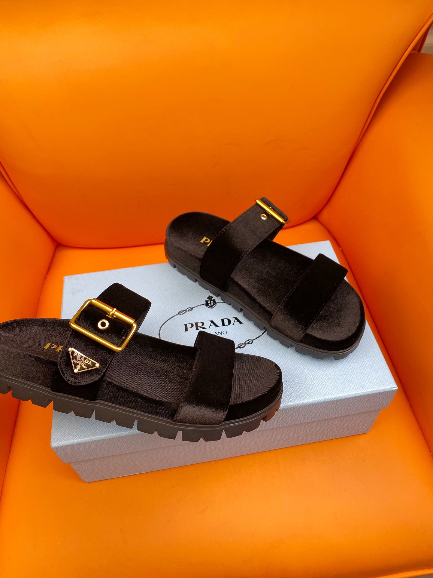 PRADA Slides 10 Velvet Oak
