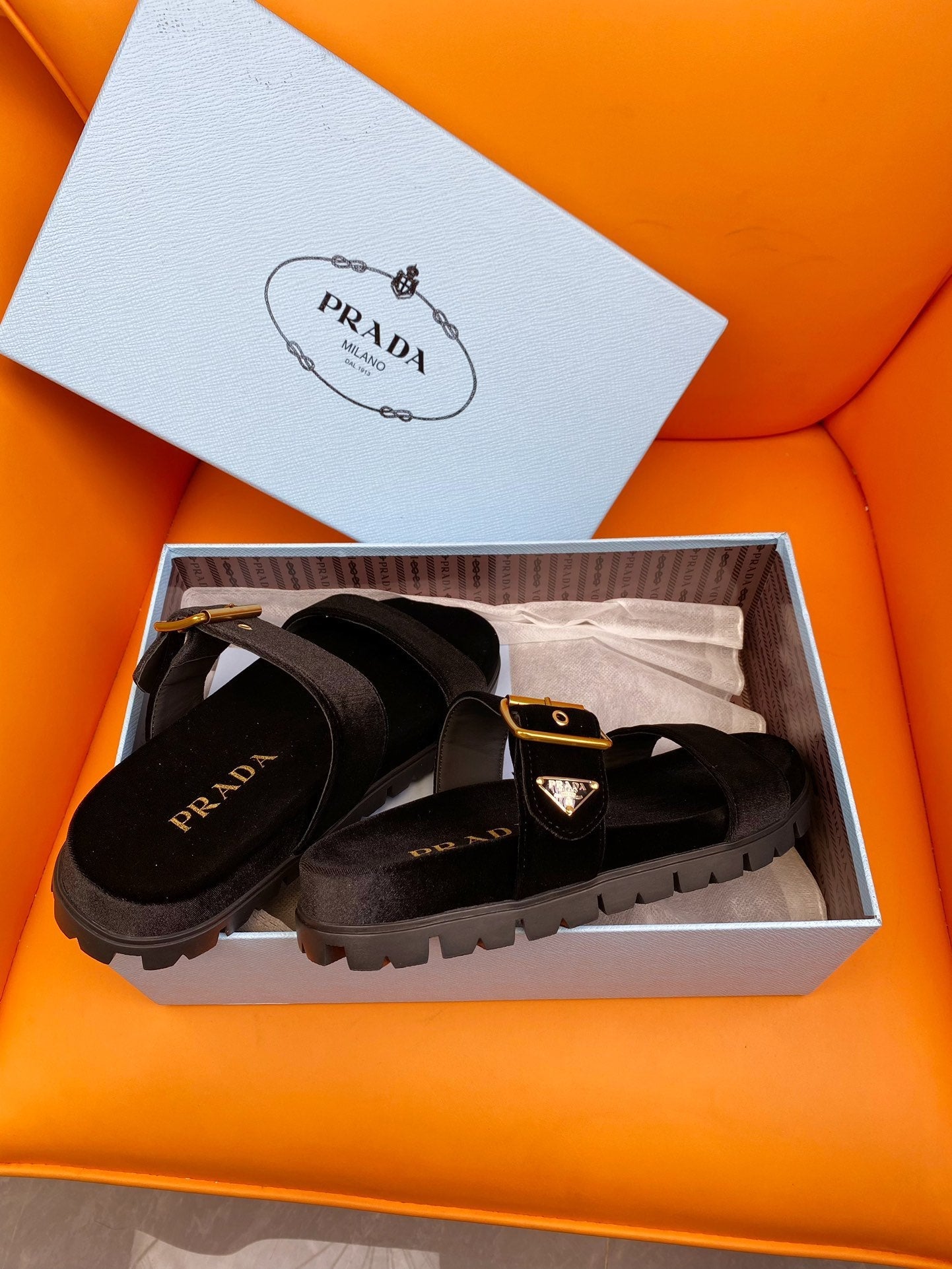 PRADA Slides 10 Velvet Oak