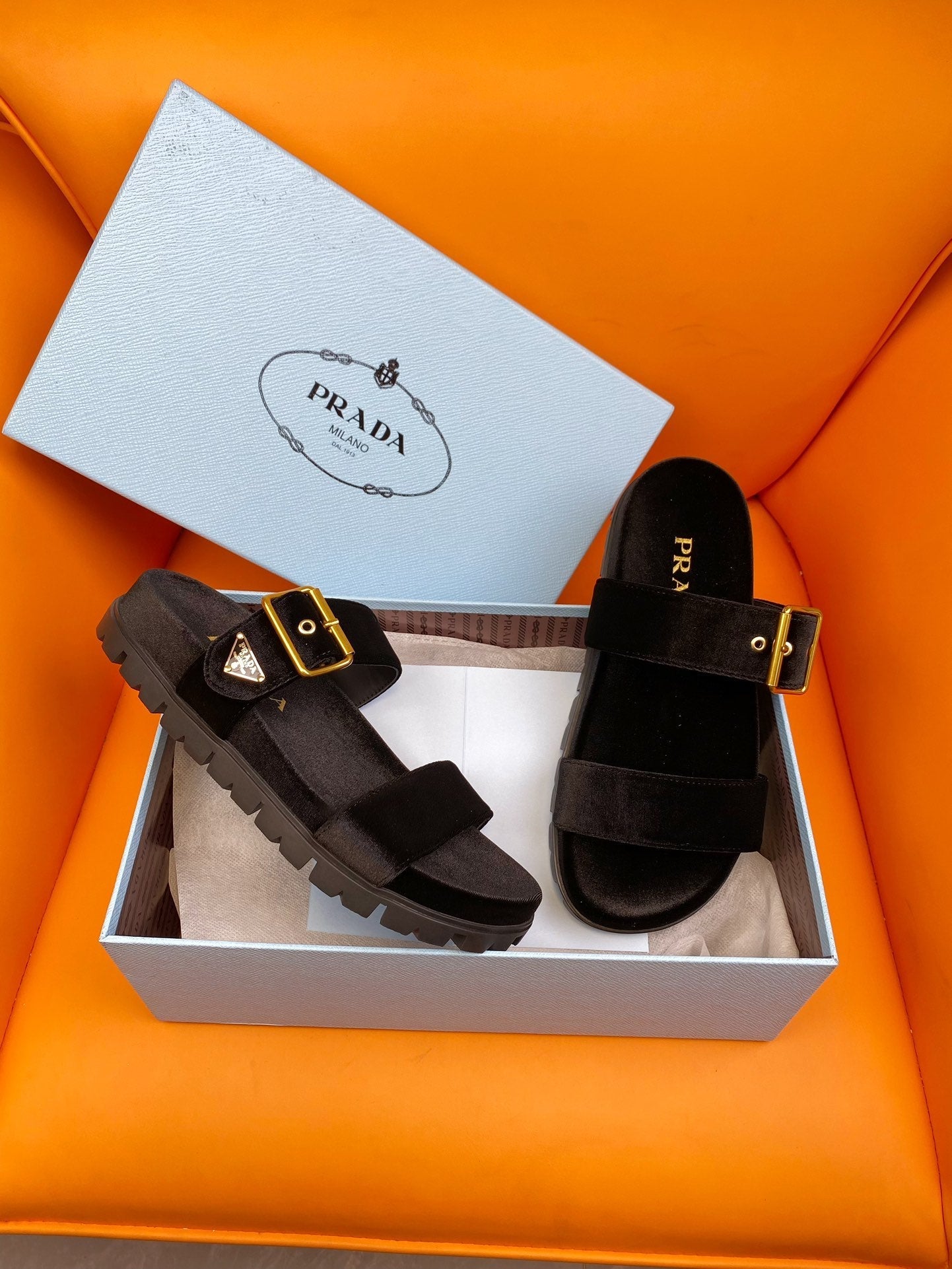 PRADA Slides 10 Velvet Oak