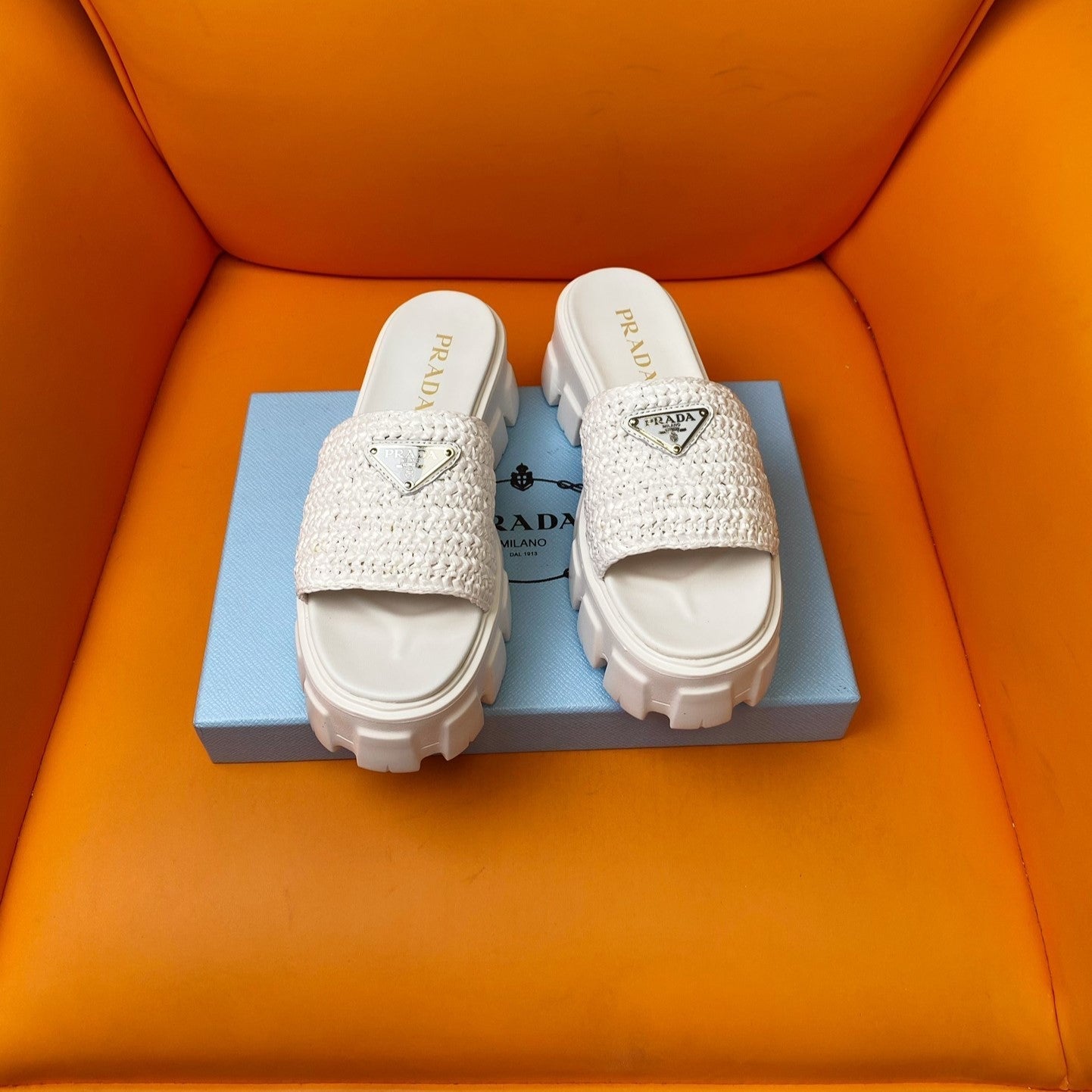 PRADA Wedge Sandal 60 White