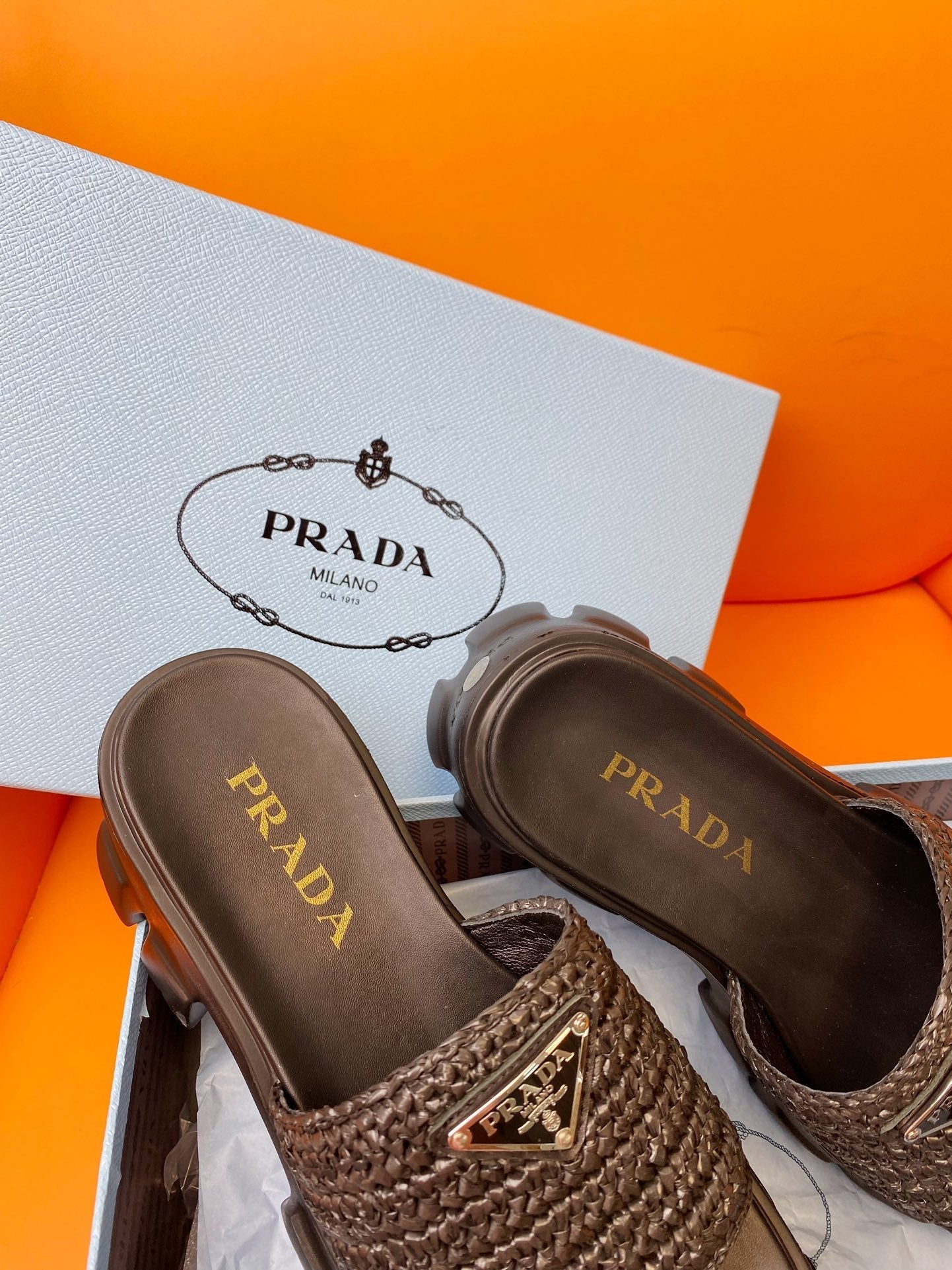 PRADA Wedge Sandal 60 Chocolate