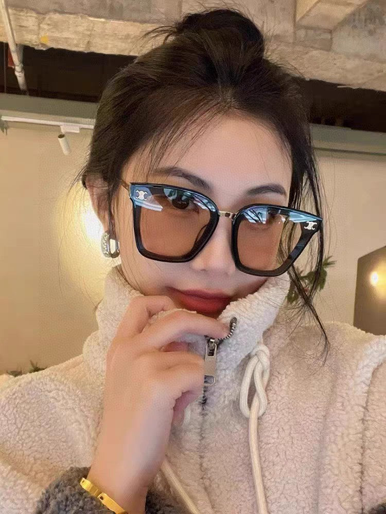 Celine TRIOMPHE SUNGLASSES 548589 IN BLACK ACETATE GRADIENT SMOKE LENSES