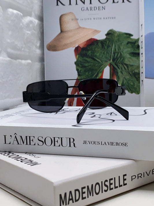 Celine TRIOMPHE SUNGLASS 512996 IN BLACK METAL