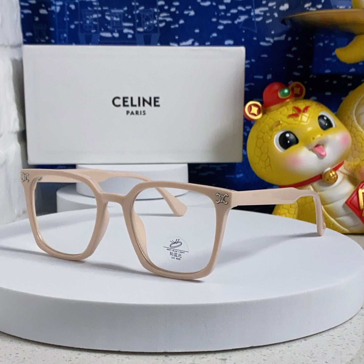 Celine TRIOMPHE SUNGLASSES 563252 IN NUDE ACETATE