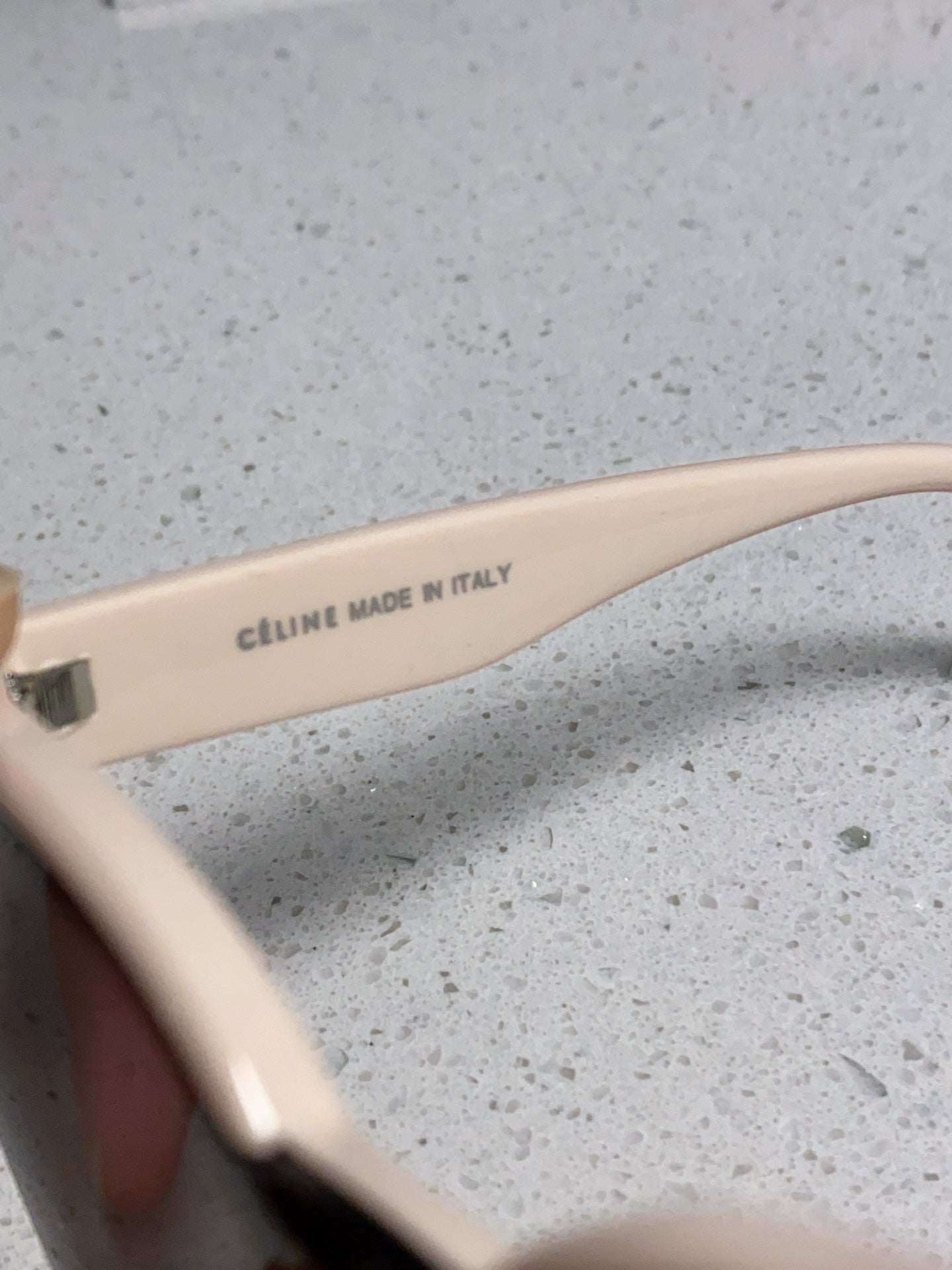 Celine SQUARE SUNGLASS 575841 IN NUDE ACETATE