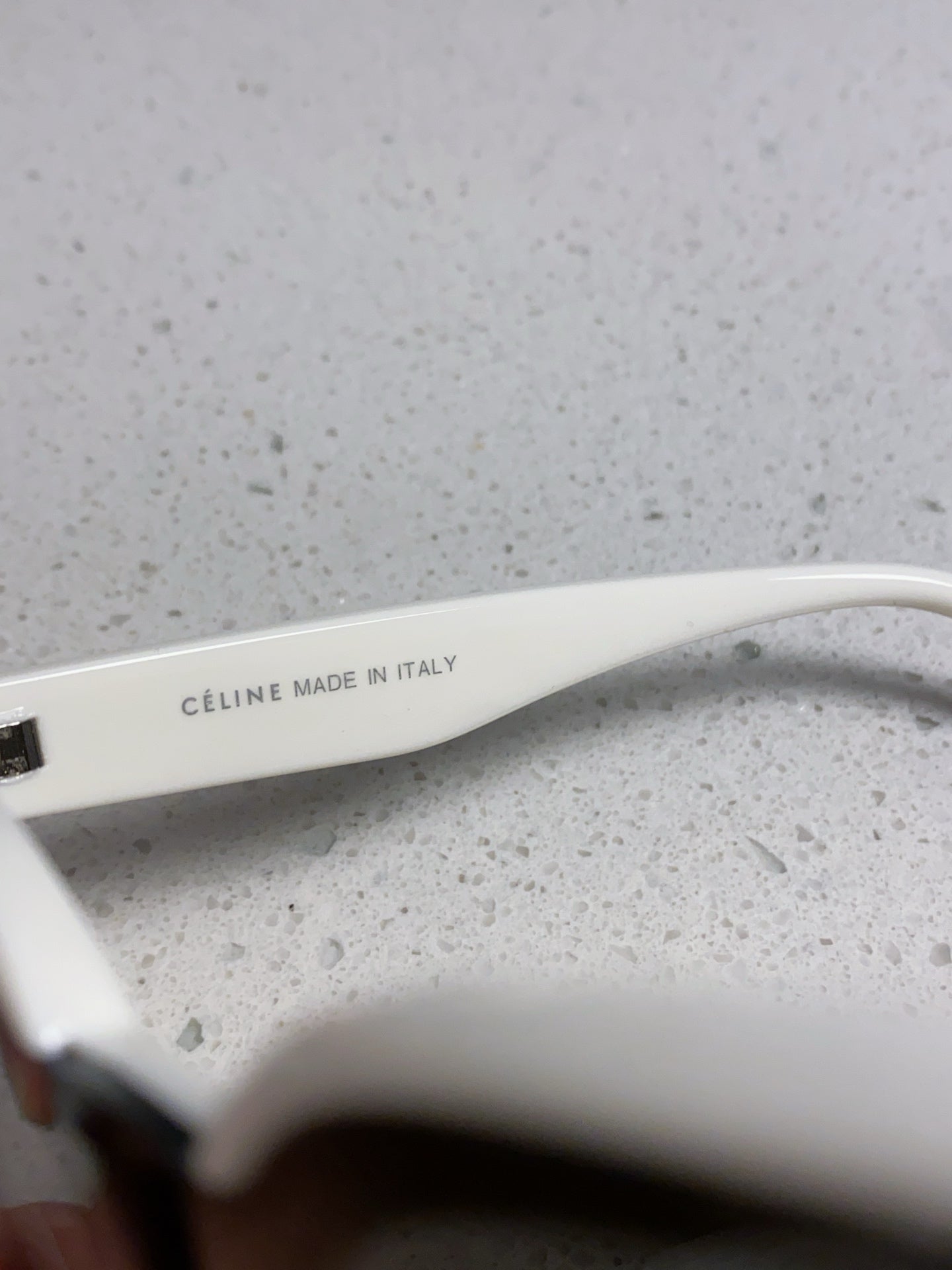 Celine SQUARE SUNGLASS 575842 IN WHITE ACETATE