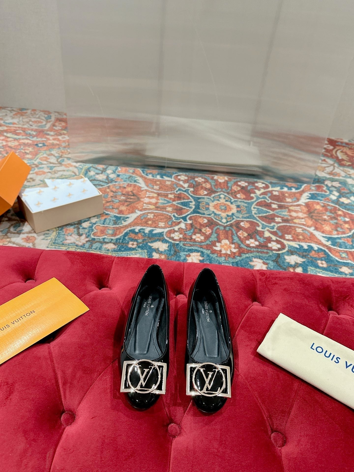 Louis Vuitton Shake Flat Ballerina Black Lambskin
