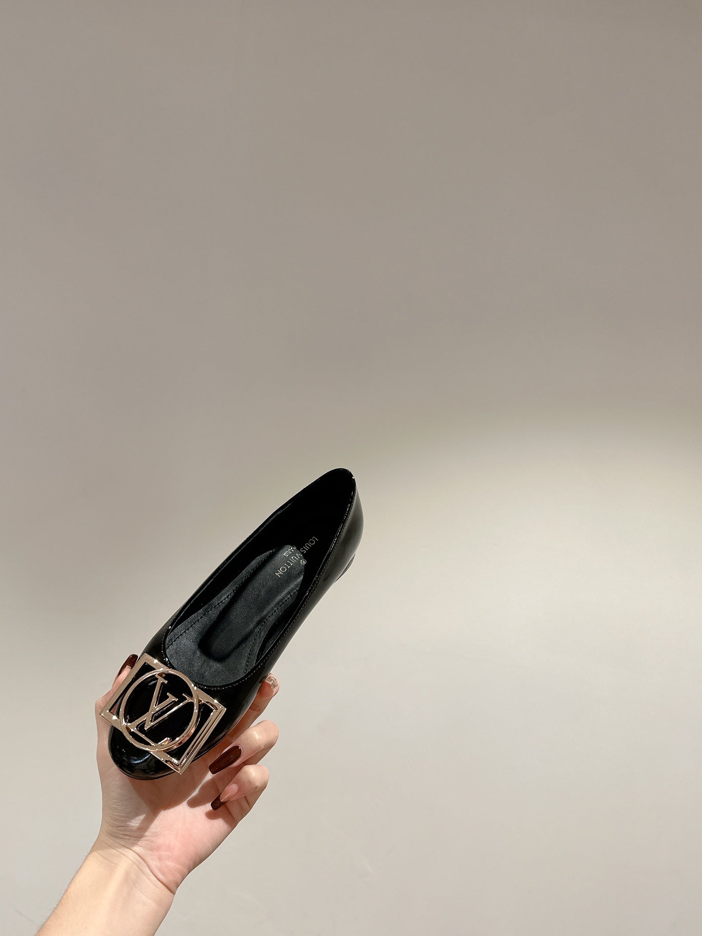 Louis Vuitton Shake Flat Ballerina Black Lambskin