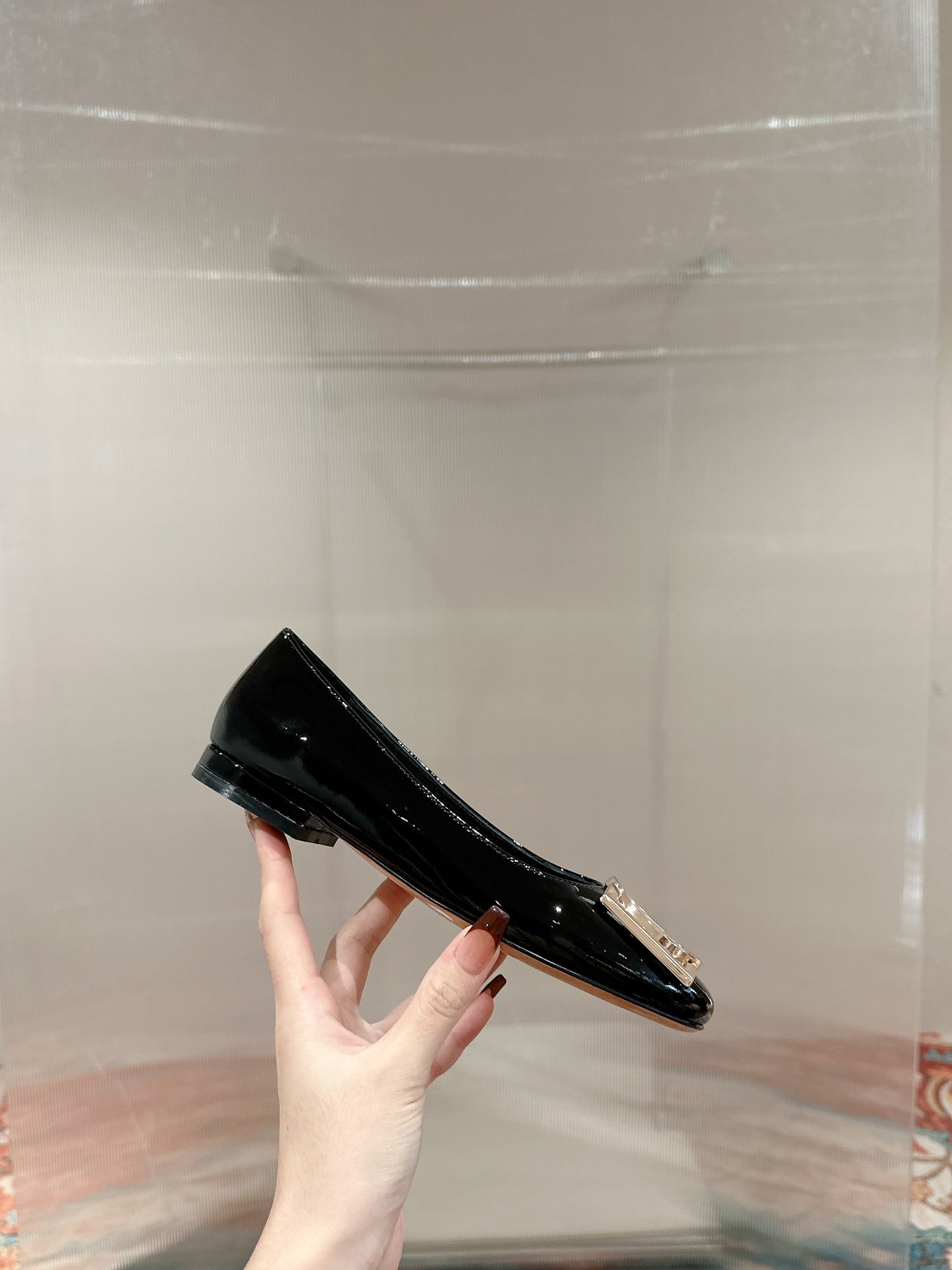 Louis Vuitton Shake Flat Ballerina Black Lambskin