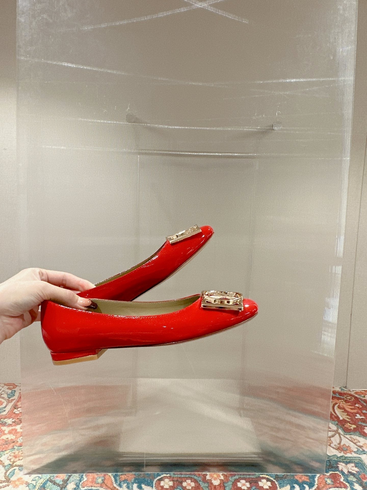 Louis Vuitton Shake Flat Ballerina Bright Red Lambskin
