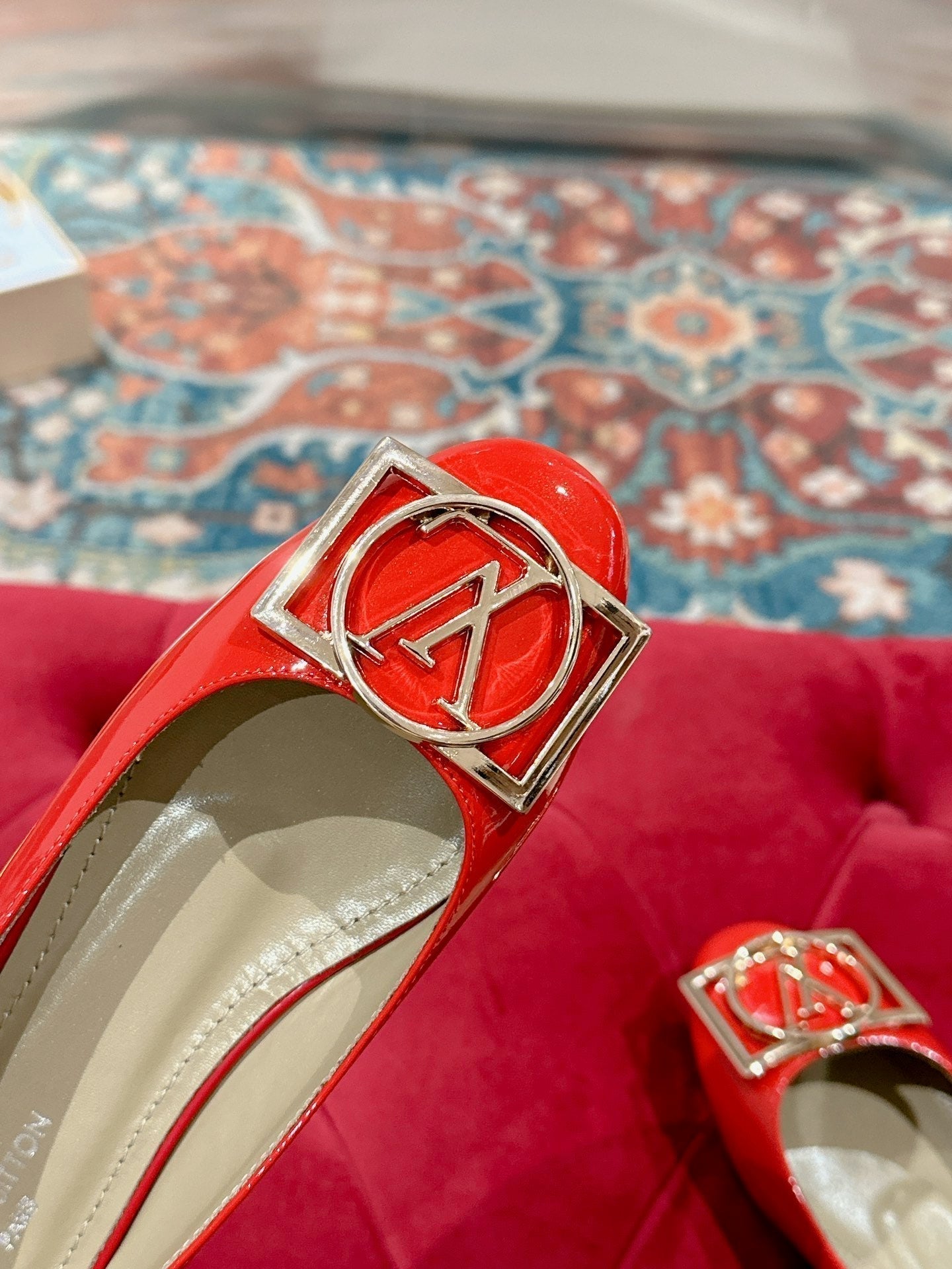 Louis Vuitton Shake Flat Ballerina Bright Red Lambskin