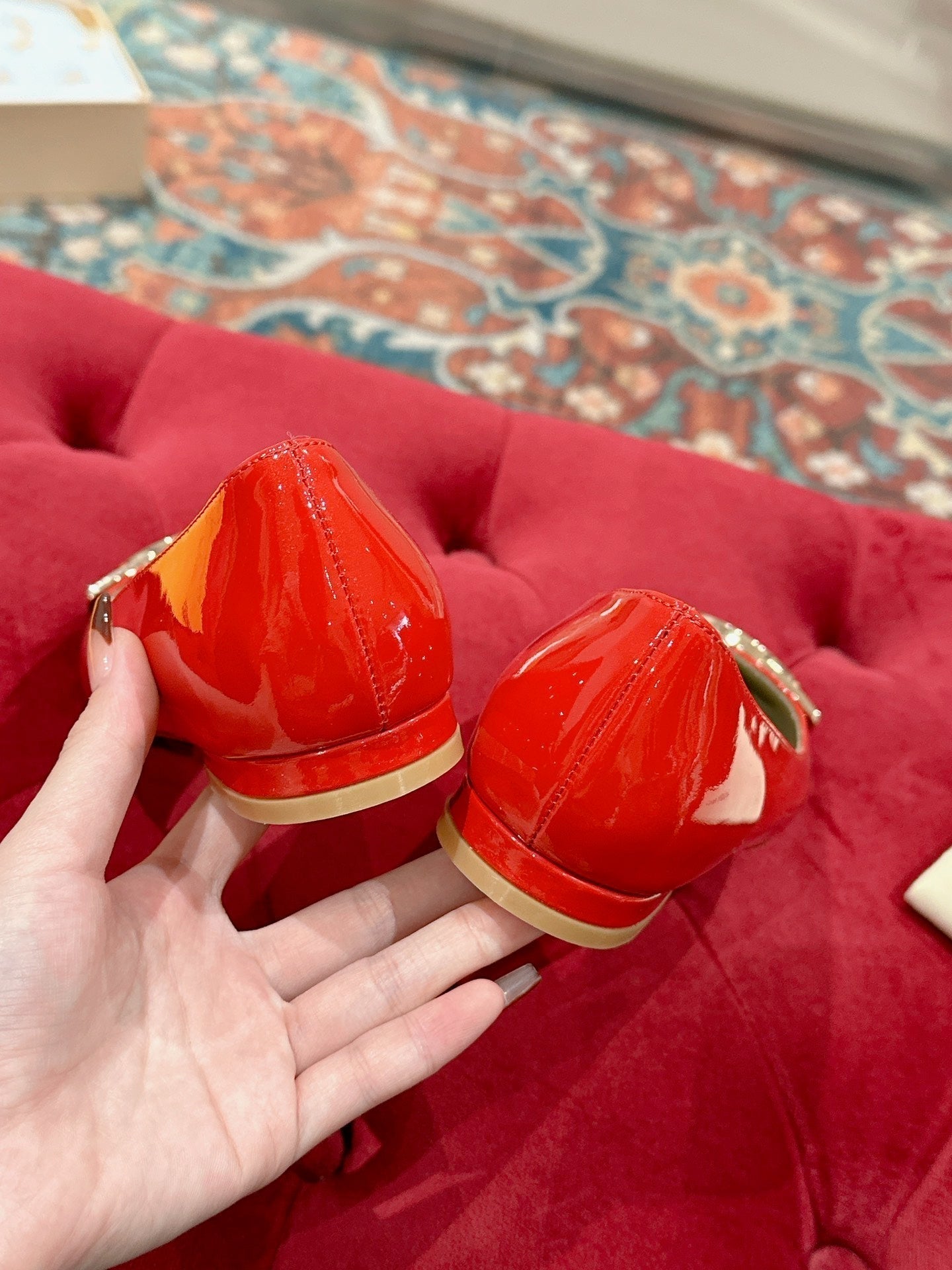Louis Vuitton Shake Flat Ballerina Bright Red Lambskin