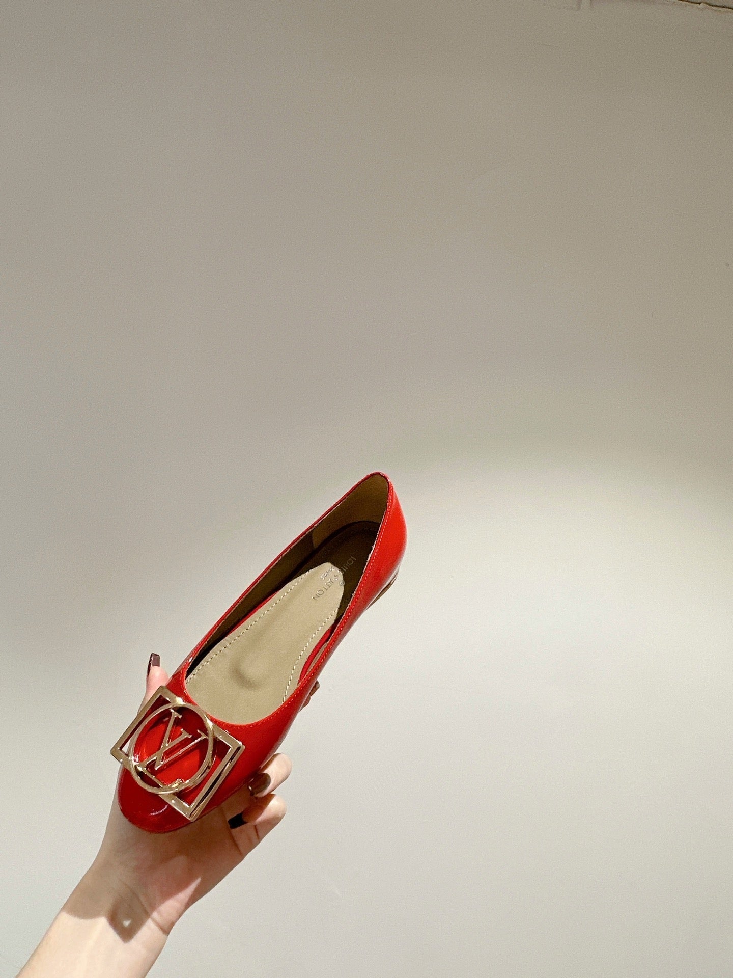 Louis Vuitton Shake Flat Ballerina Bright Red Lambskin