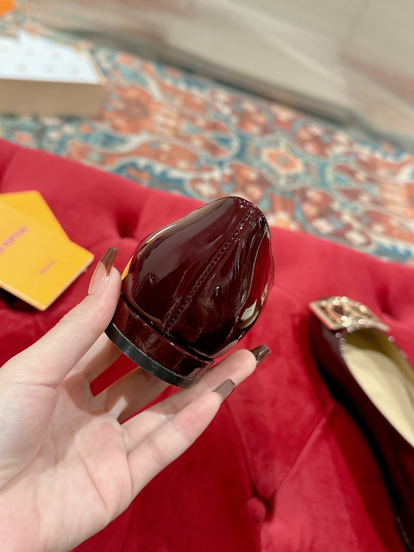 Louis Vuitton Shake Flat Ballerina Wine Red Lambskin