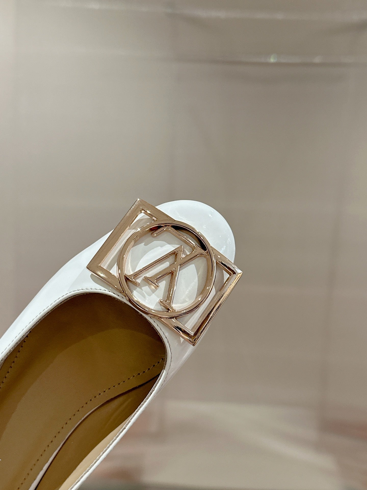 Louis Vuitton Shake Flat Ballerina White Lambskin