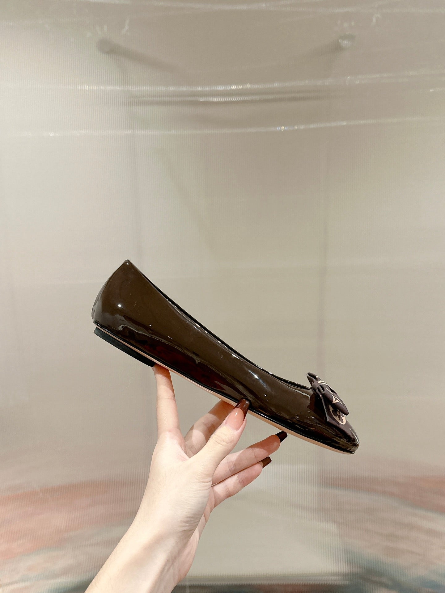 Louis Vuitton Popi Flat Ballerina Brown Cowhide