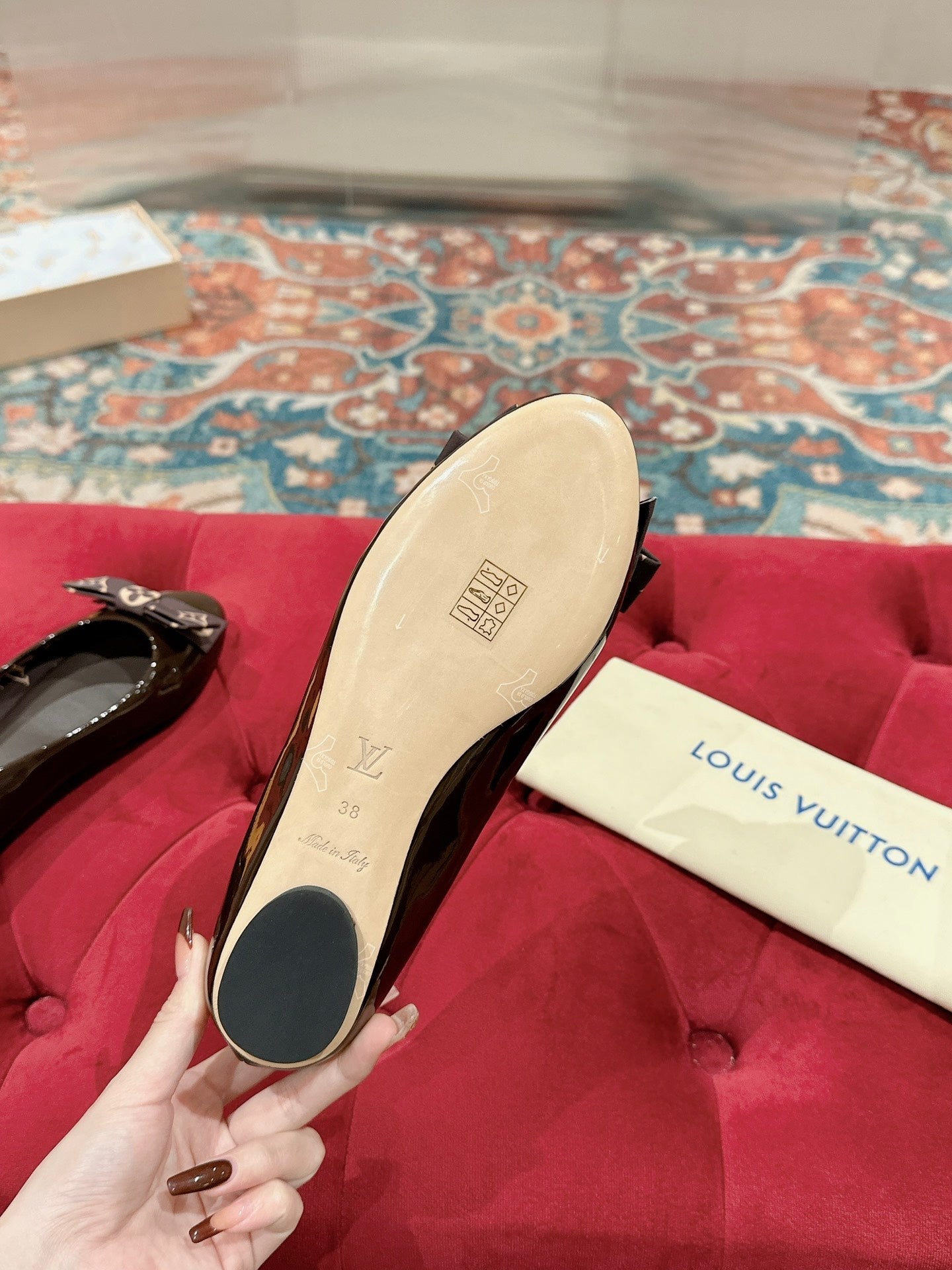 Louis Vuitton Popi Flat Ballerina Brown Cowhide
