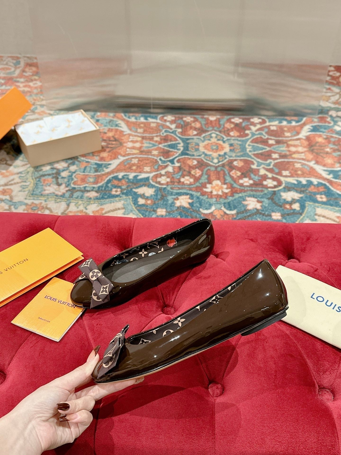 Louis Vuitton Popi Flat Ballerina Brown Cowhide