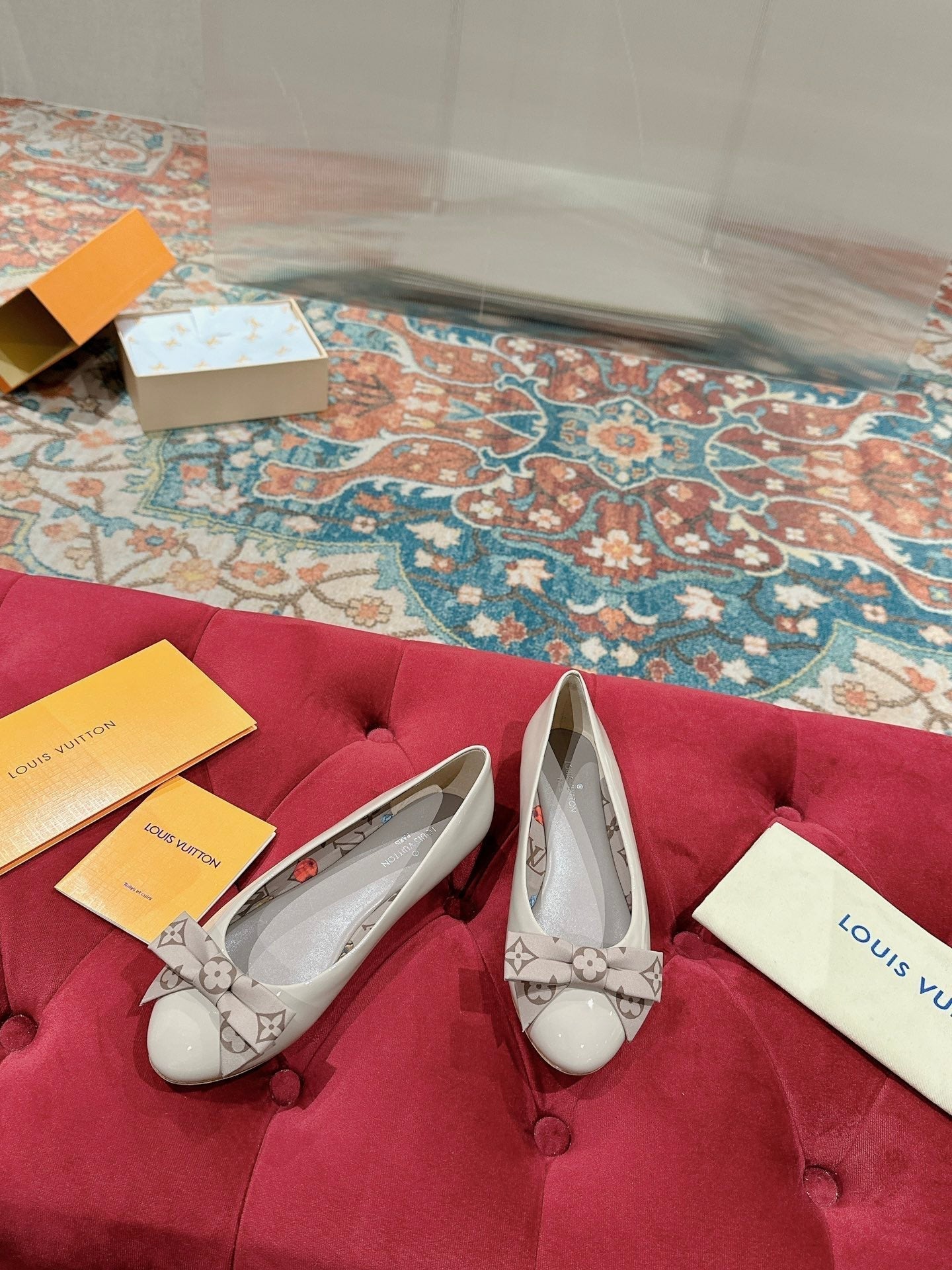 Louis Vuitton Popi Flat Ballerina Cosmic Latte Cowhide