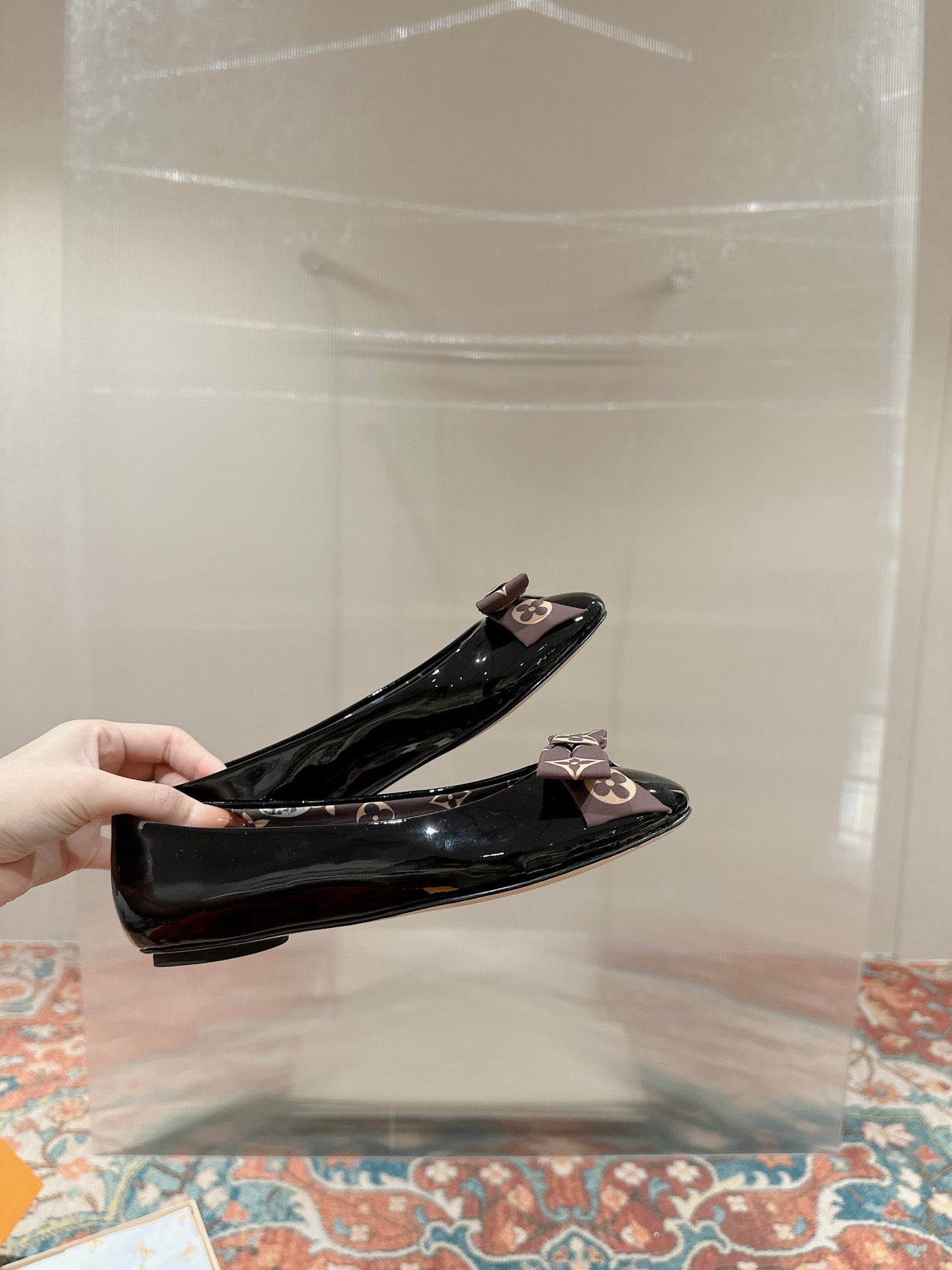 Louis Vuitton Popi Flat Ballerina Black Cowhide