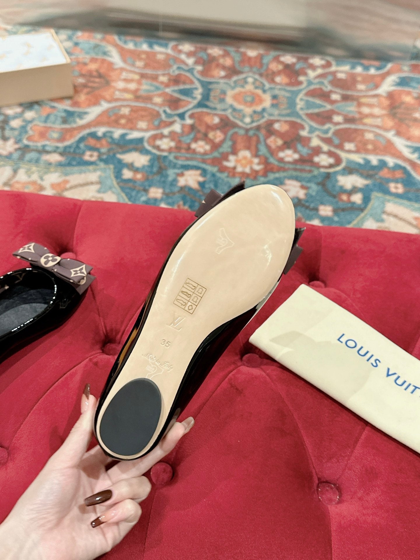 Louis Vuitton Popi Flat Ballerina Black Cowhide