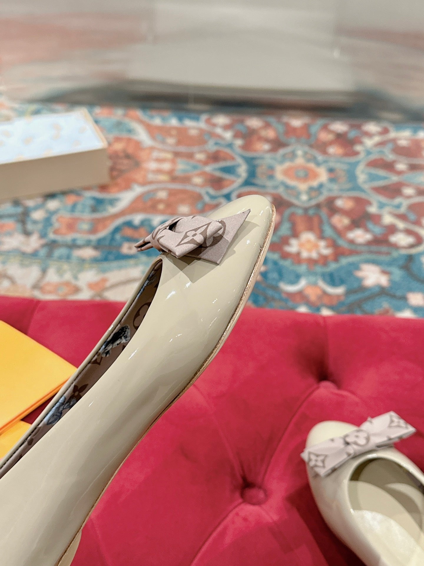 Louis Vuitton Popi Flat Ballerina Beige Cowhide