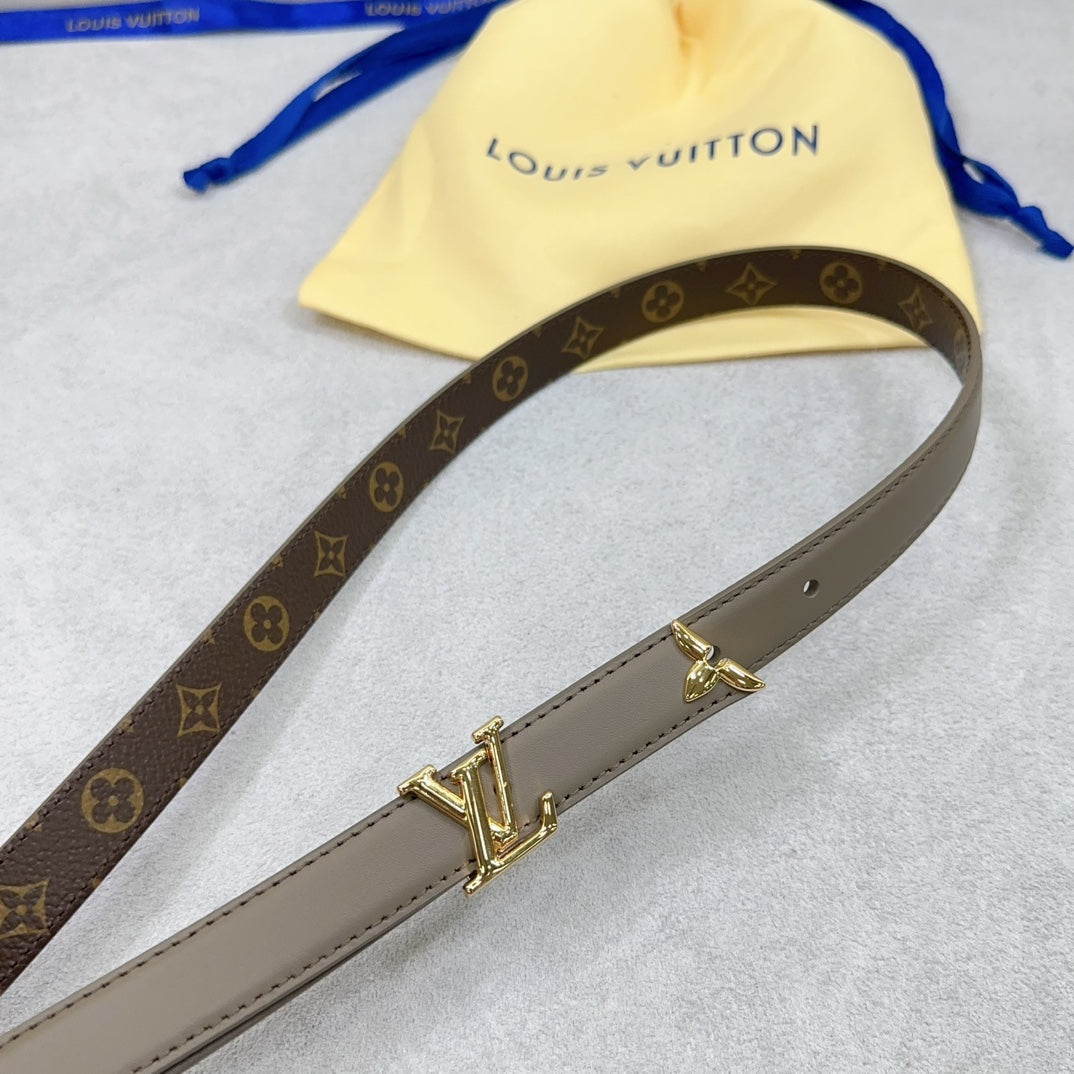Louis Vuitton Pretty 20mm Reversible Belt Grey Calfskin