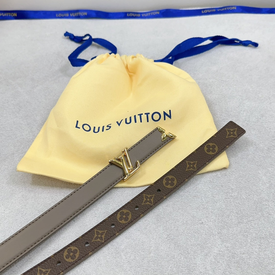 Louis Vuitton Pretty 20mm Reversible Belt Grey Calfskin