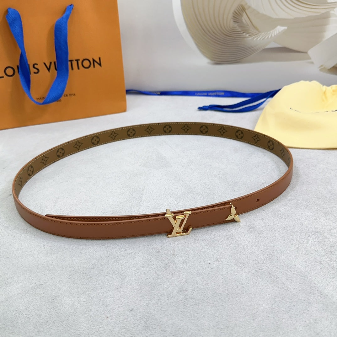Louis Vuitton Pretty 20mm Reversible Belt Brown Calfskin