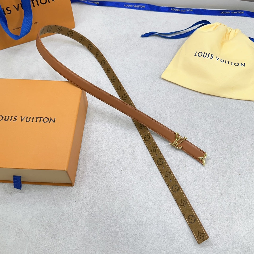 Louis Vuitton Pretty 20mm Reversible Belt Brown Calfskin