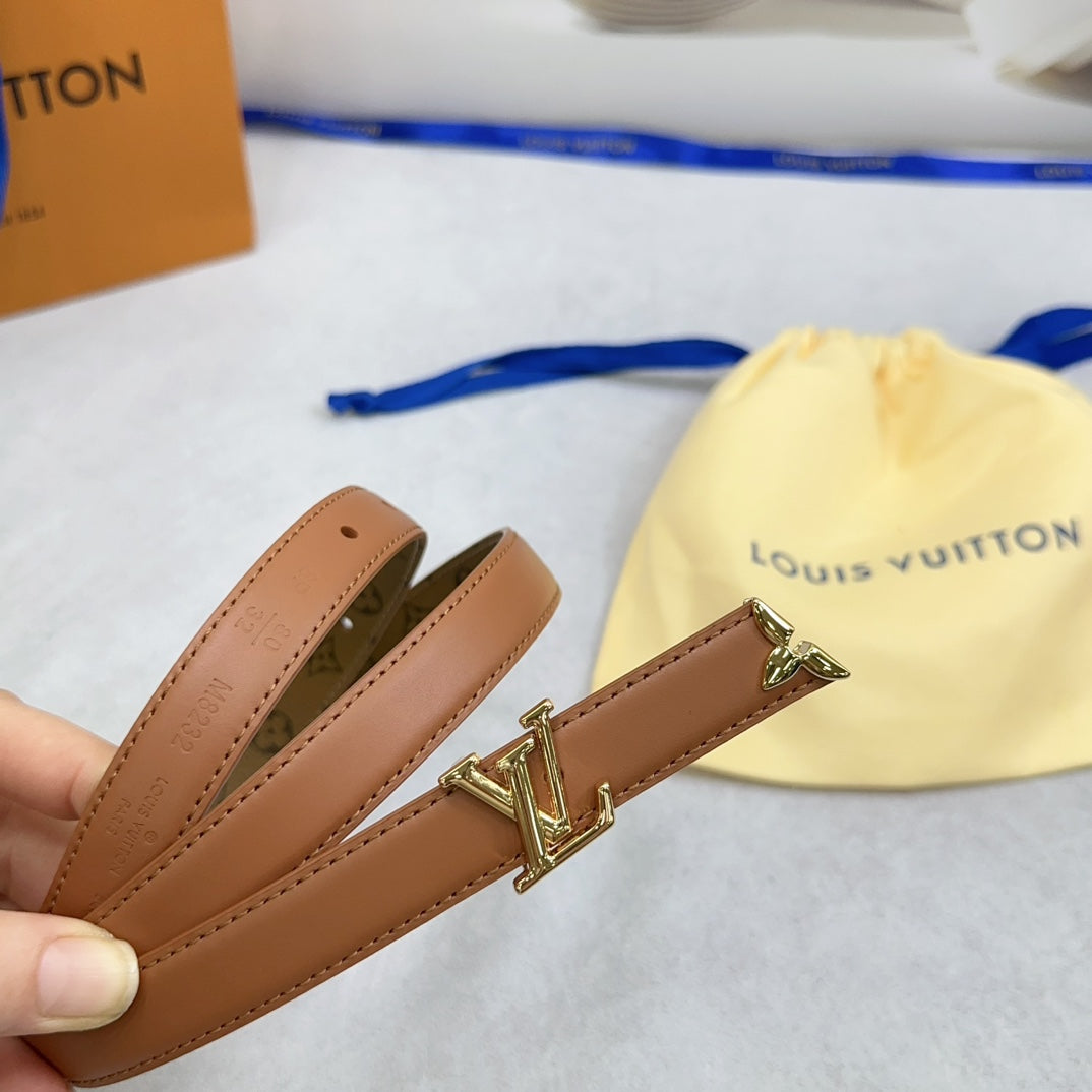 Louis Vuitton Pretty 20mm Reversible Belt Brown Calfskin