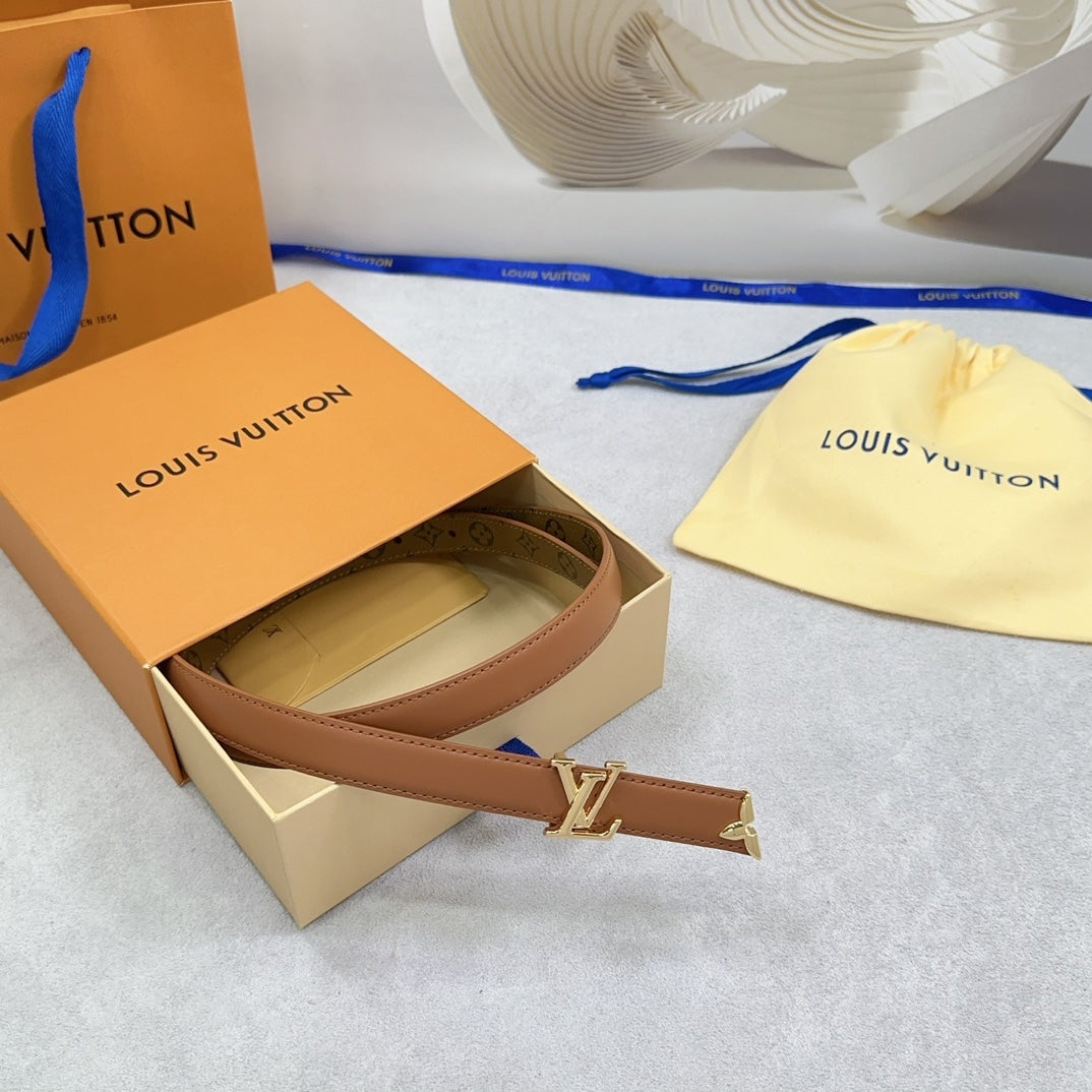 Louis Vuitton Pretty 20mm Reversible Belt Brown Calfskin
