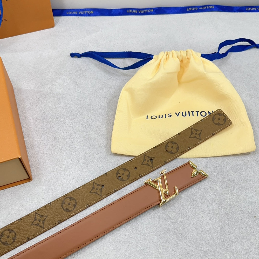 Louis Vuitton Pretty 30mm Reversible Belt Brown Calfskin