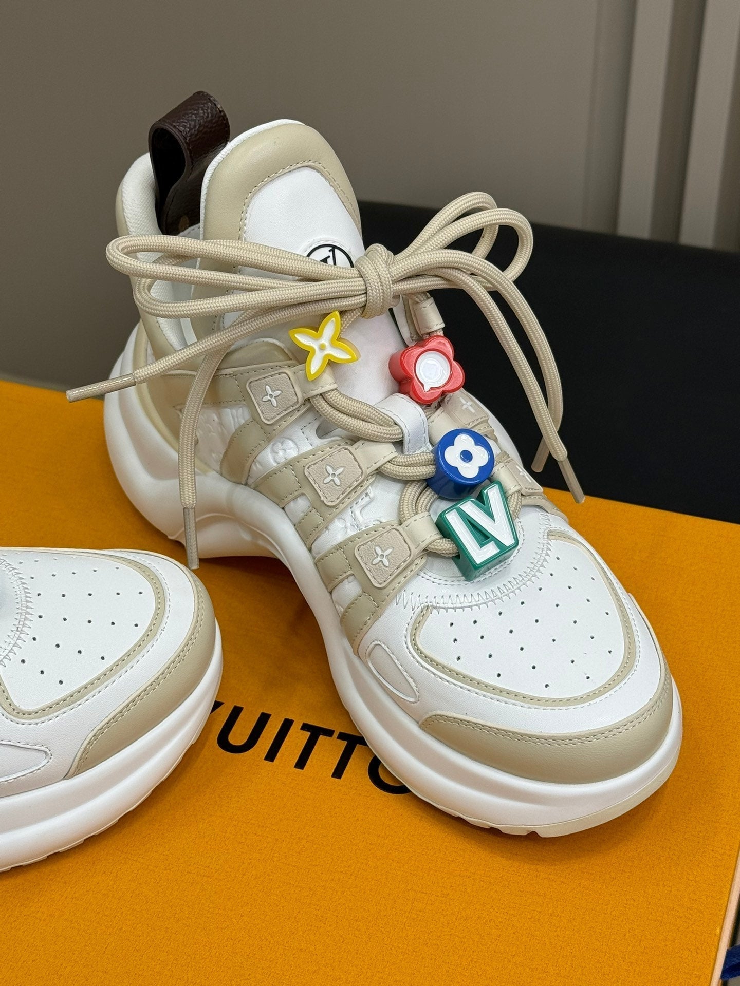 Louis Vuitton Archlight Sneaker White Mix Beige Calfskin