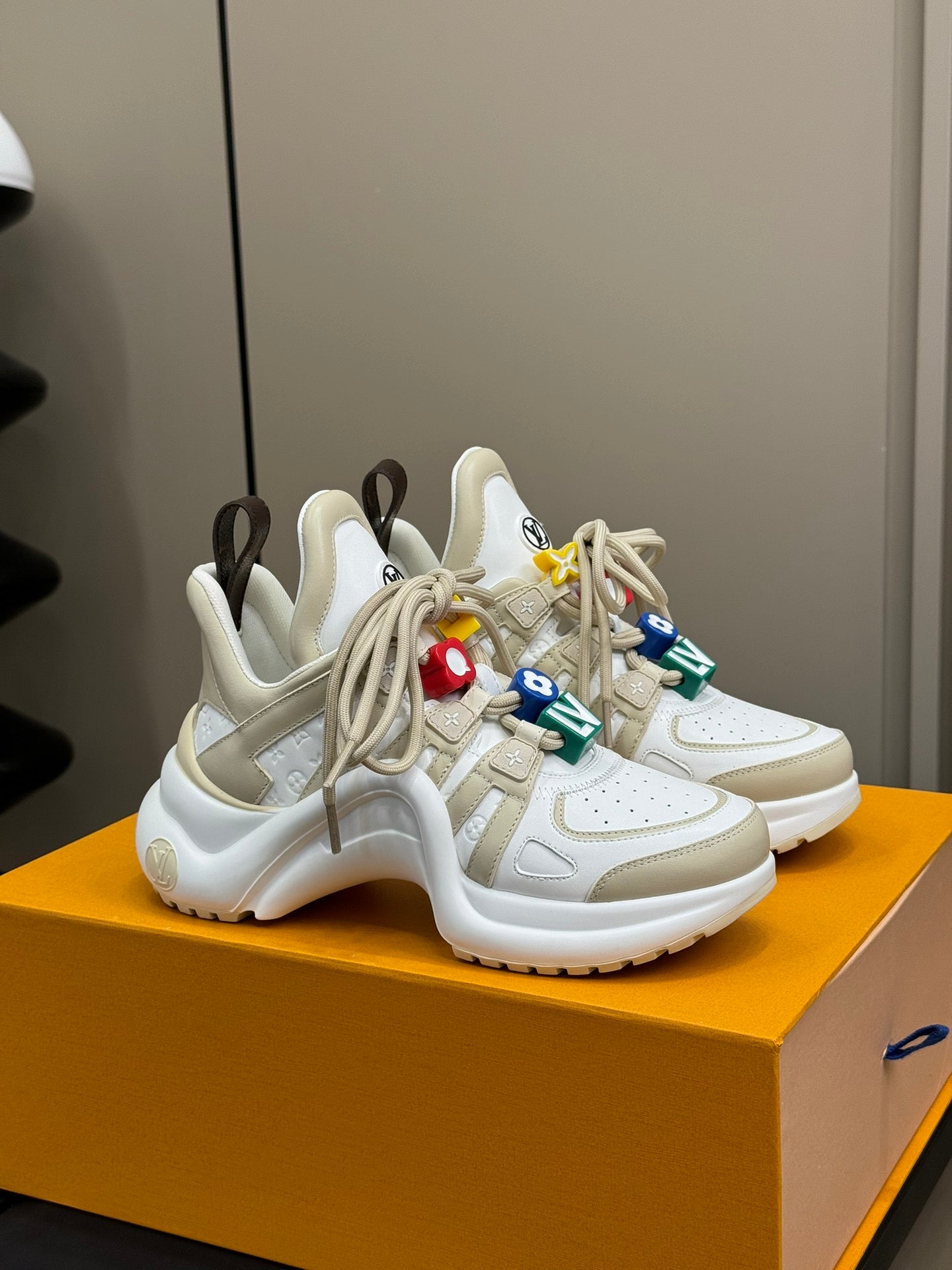 Louis Vuitton Archlight Sneaker White Mix Beige Calfskin