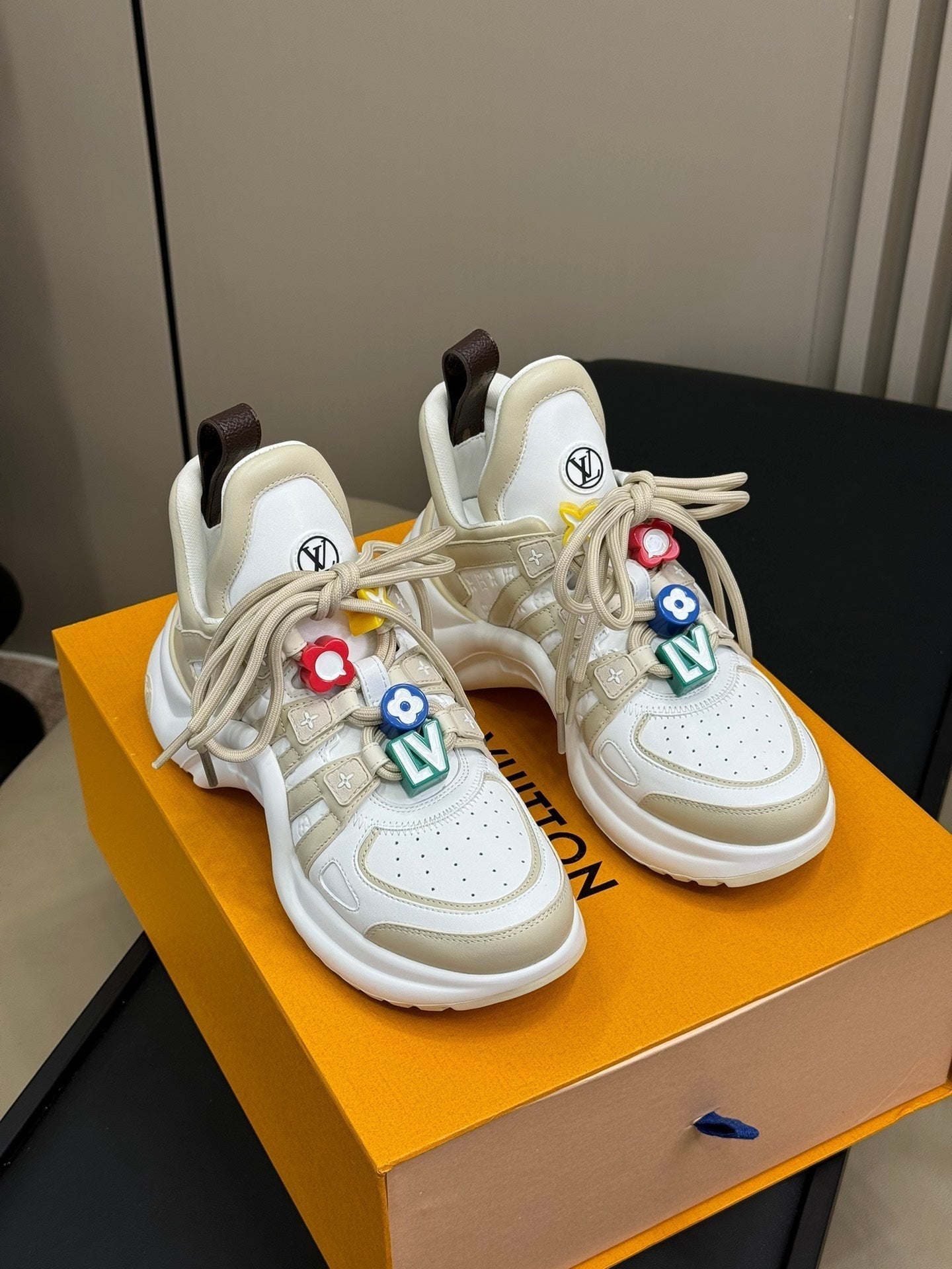 Louis Vuitton Archlight Sneaker White Mix Beige Calfskin