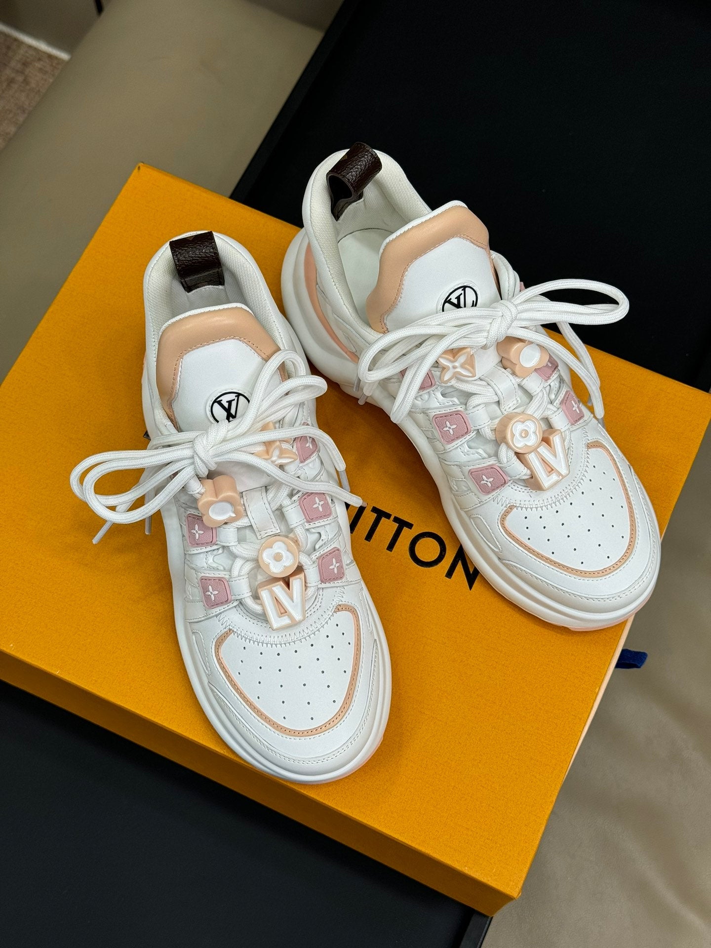 Louis Vuitton Archlight Sneaker White Mix Nude Calfskin